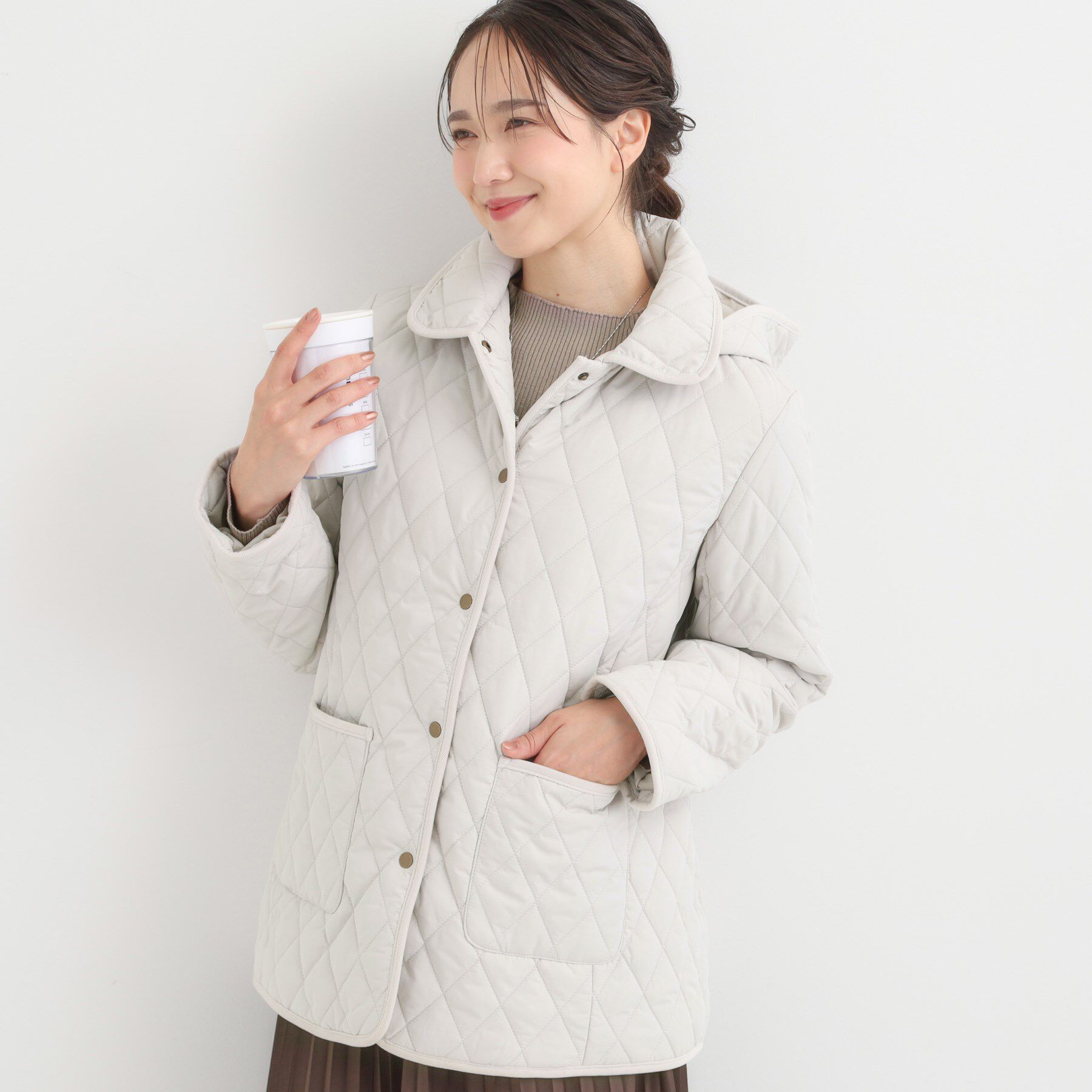 人気ファッションメンズ|【シューラルー/SHOO・LA・RUE】 【撥水/フード取り外し可】サッと羽織れる ダイヤ柄キルトジャケット【CIRCRIC】