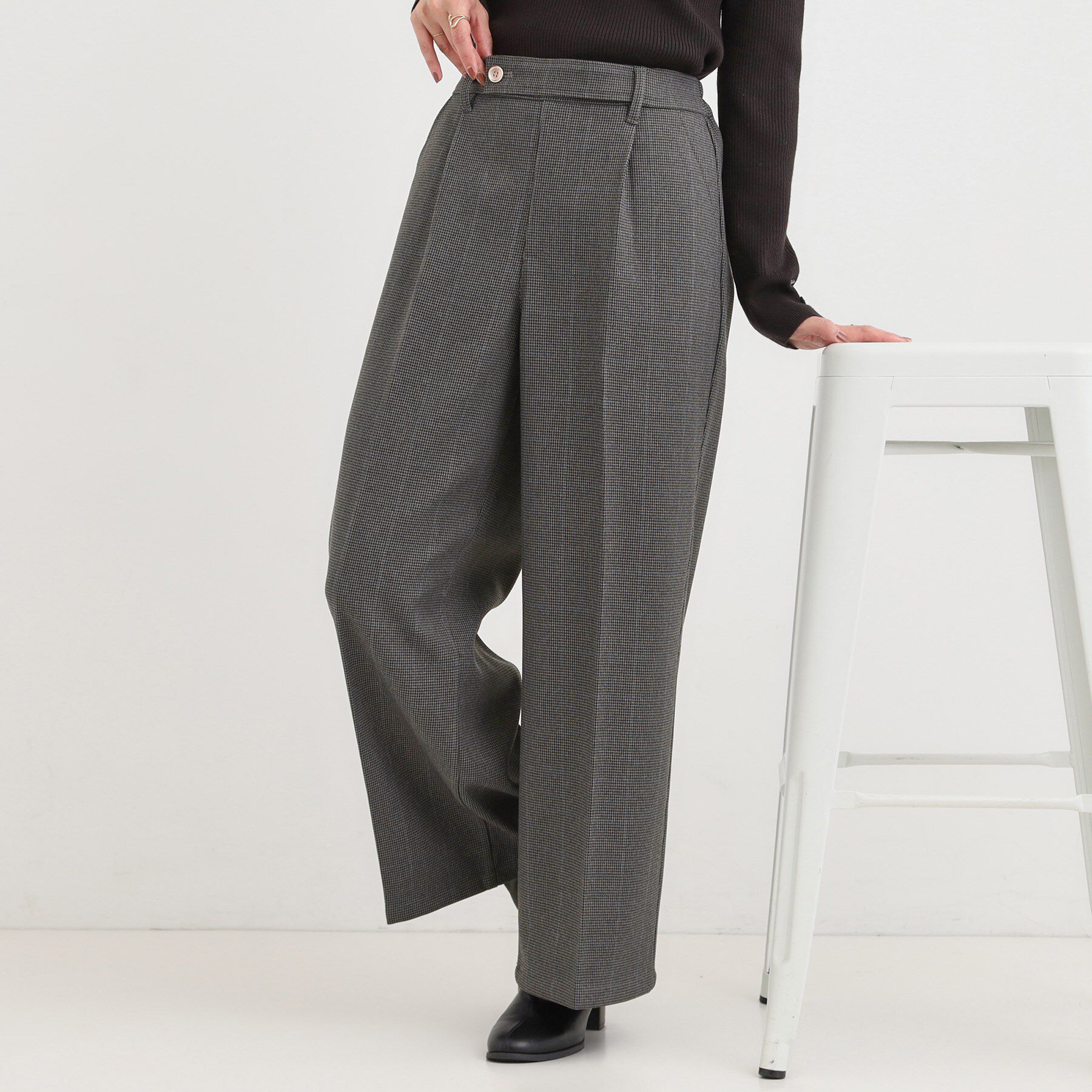 メンズファッションなら|【シューラルー/SHOO・LA・RUE】 【着丈選べる】ウールフィールあったか裏起毛ワイドパンツ