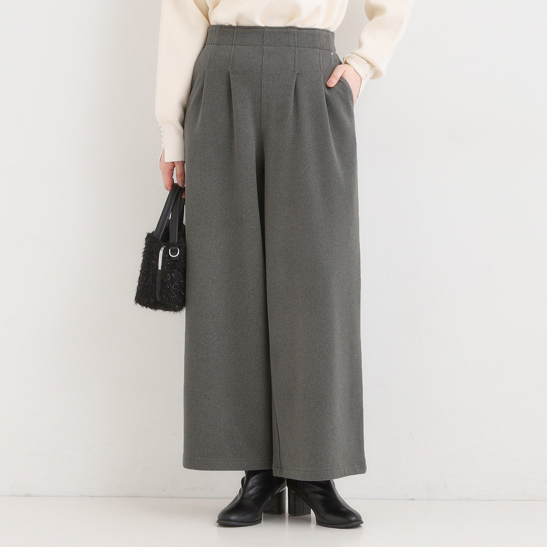 ファッションメンズなら|【シューラルー/SHOO・LA・RUE】 【着丈選べる】あったかもちもちワイドパンツ