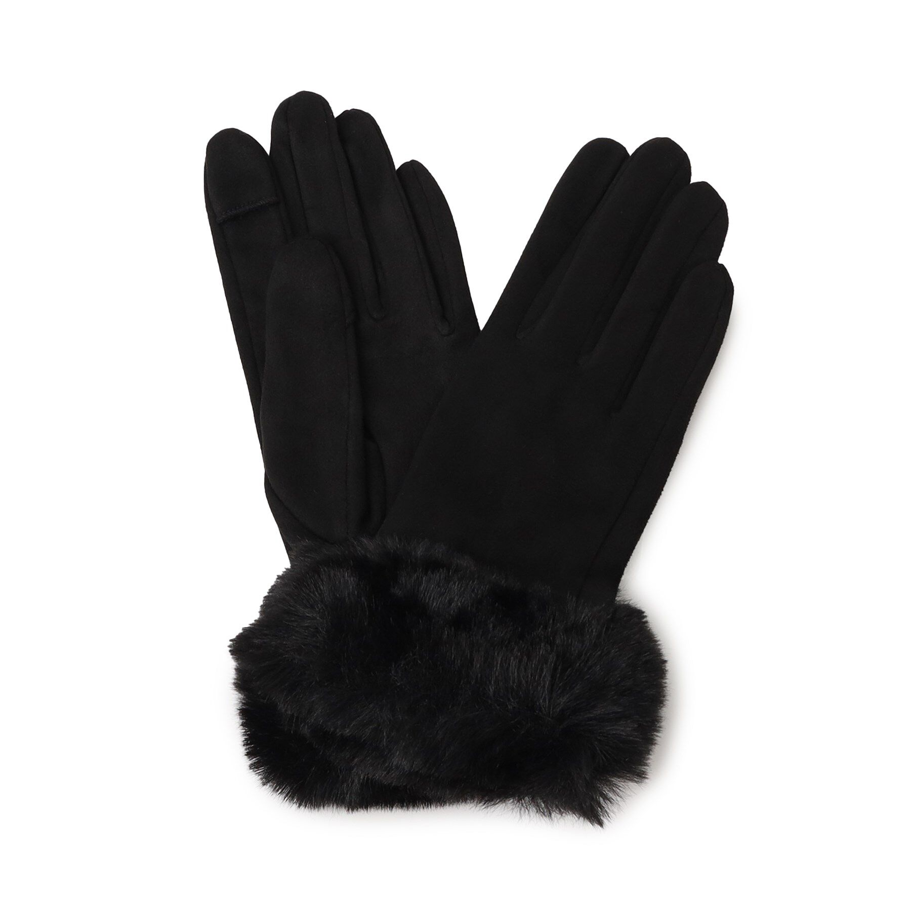 ファッションメンズお薦め|【シューラルー/SHOO・LA・RUE】 手首フェイクファー五指グローブ