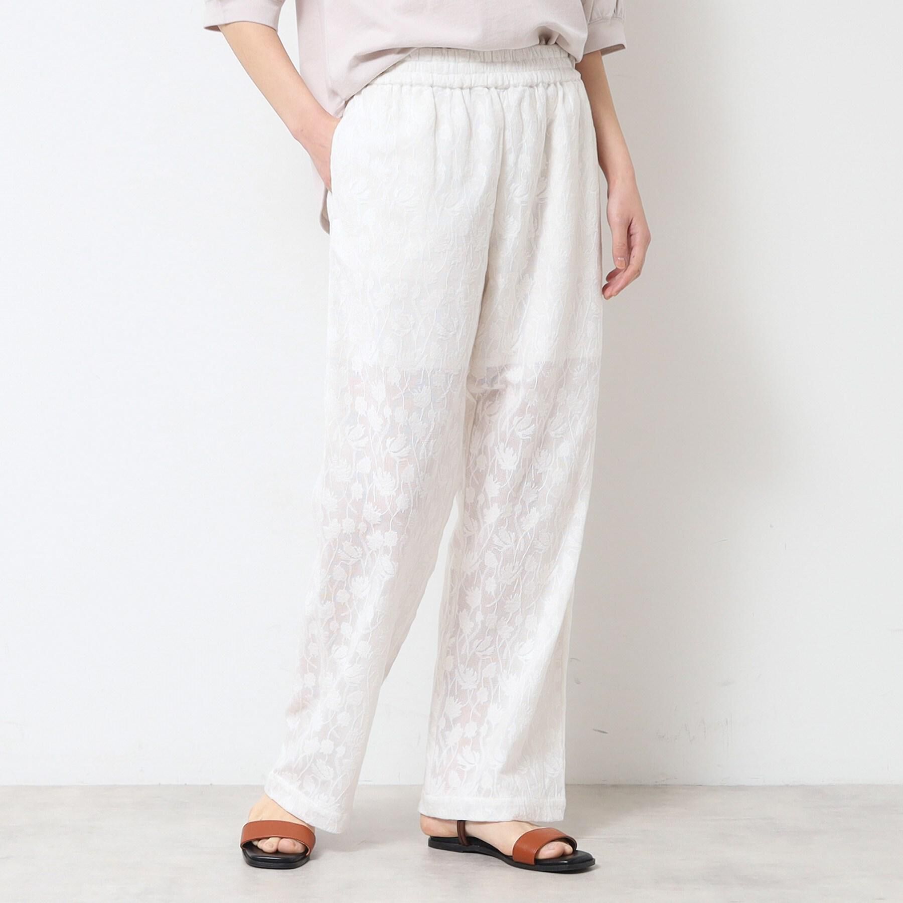 メンズファッションなら|【デッサン/Dessin】 【ウエストゴム・洗える】刺繍柄インドレースパンツ