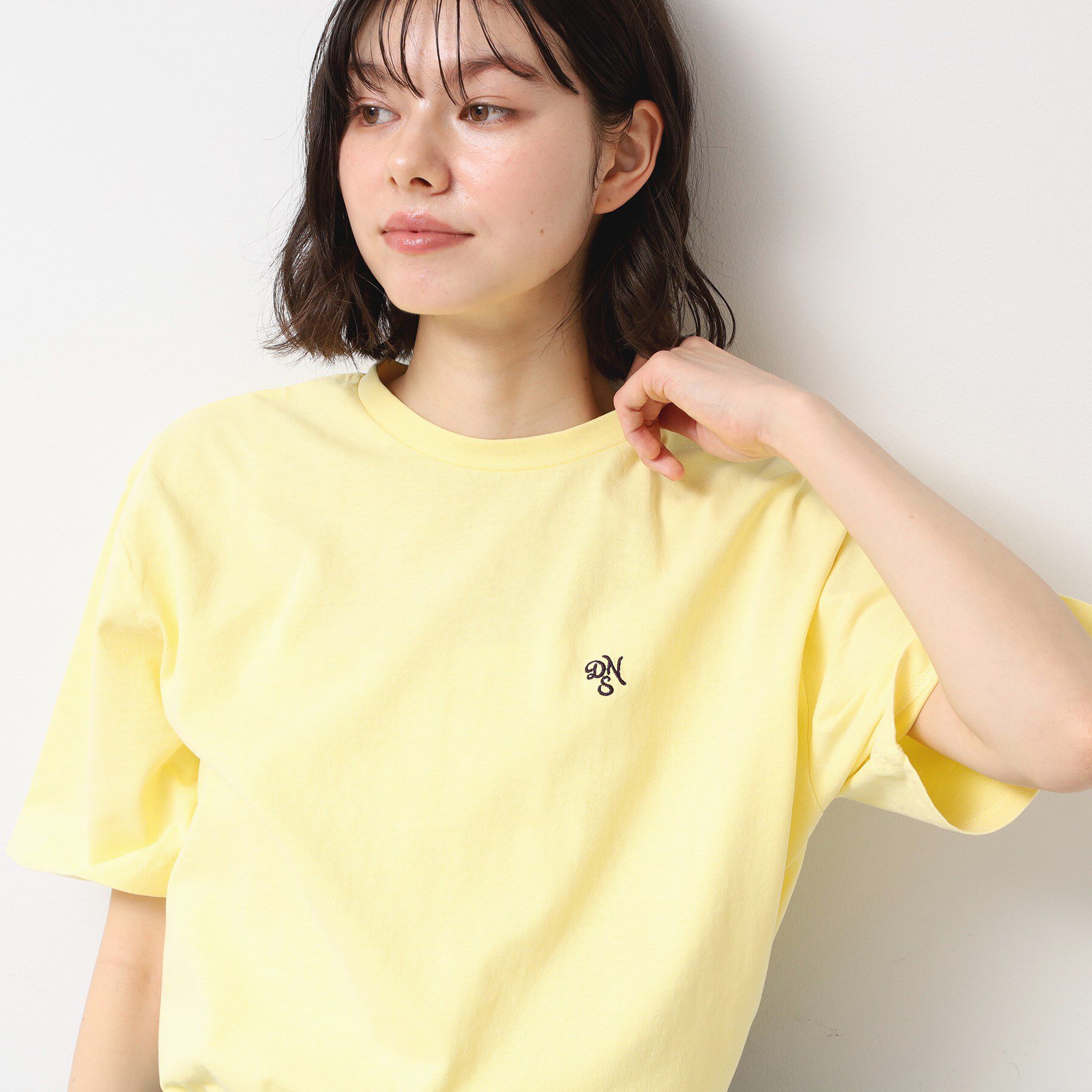 【デッサン/Dessin】 【ユニセックス・洗える】ロゴ入りピグメントTシャツ