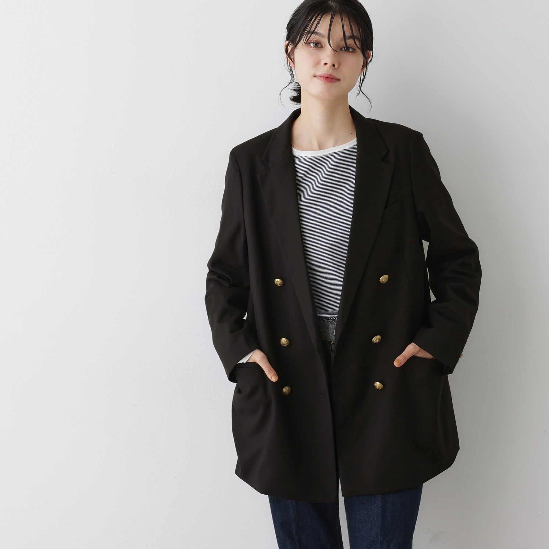 モテ系ファッションメンズ|【デッサン/Dessin】 ウール混ダブルジャケット