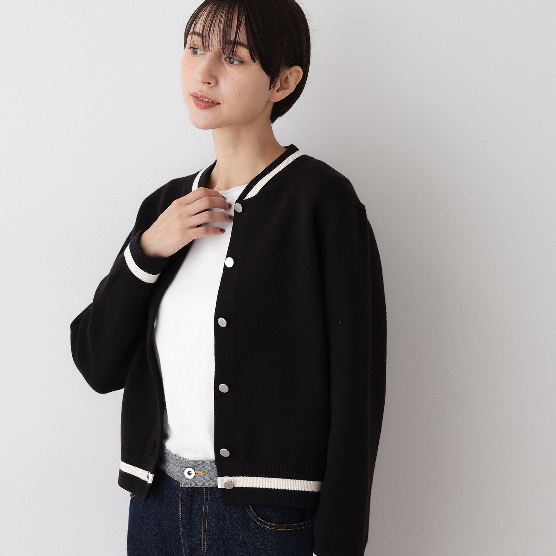 メンズファッションなら|【デッサン/Dessin】 【洗える】スタジャンカーディガン