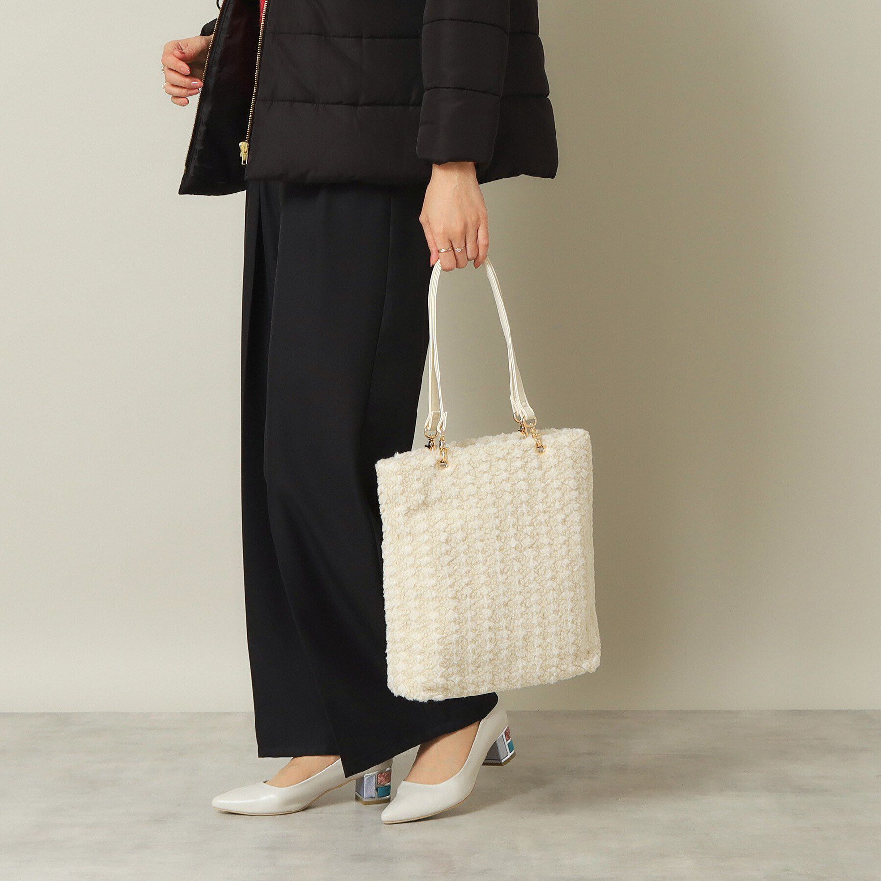 ファッションメンズお薦め|【イッツデモ/ITS'DEMO】 【ハンドル着脱可】合皮ハンドルボアトート