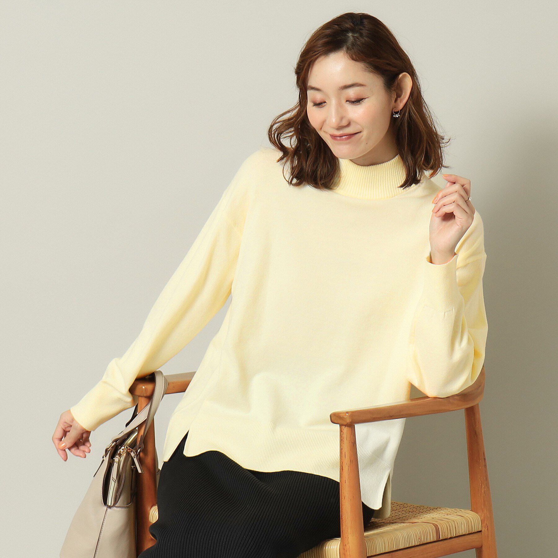 【イッツデモ/ITS'DEMO】 【手洗い可】ハイネックニット