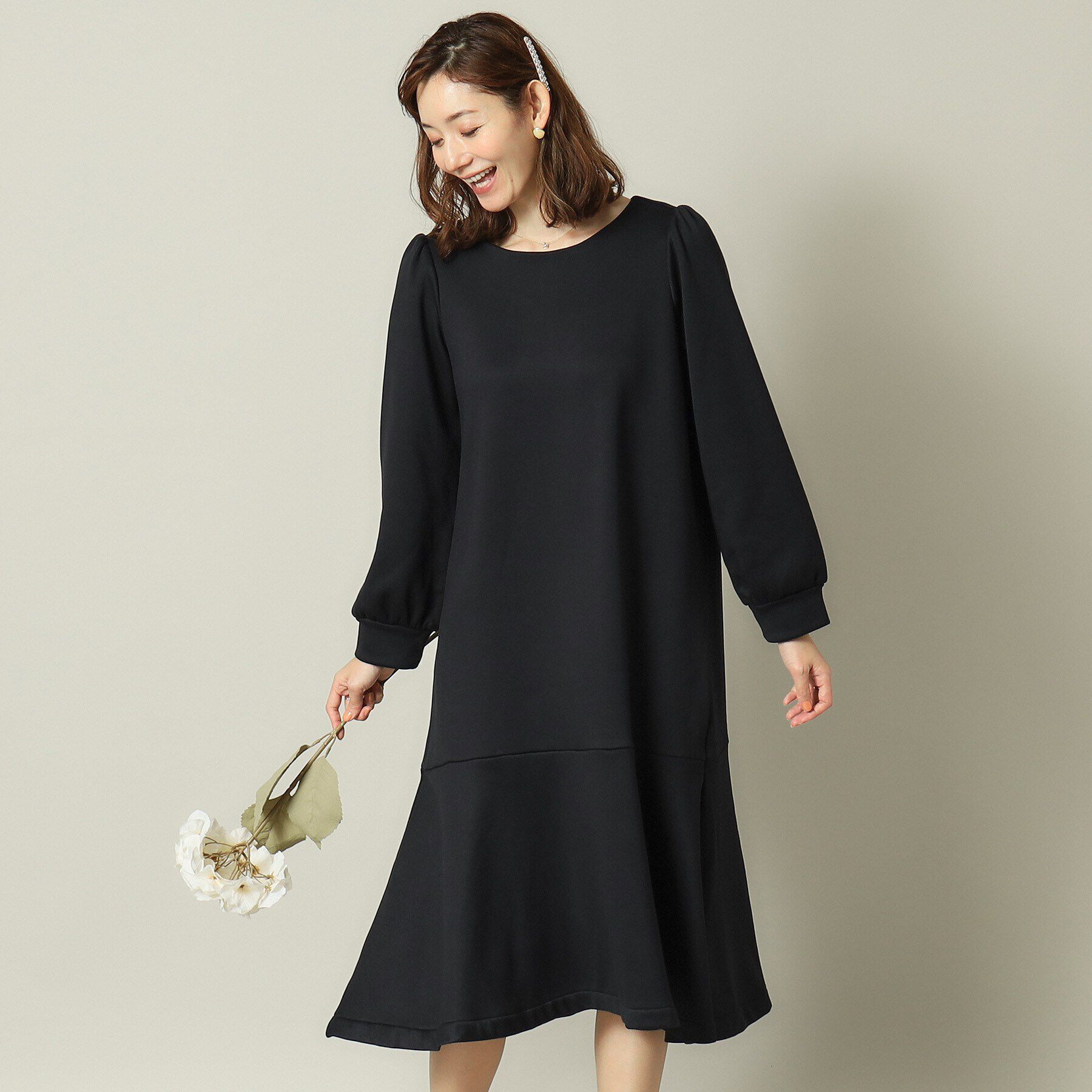 【イッツデモ/ITS'DEMO】 【手洗い可】裏起毛ワンピース