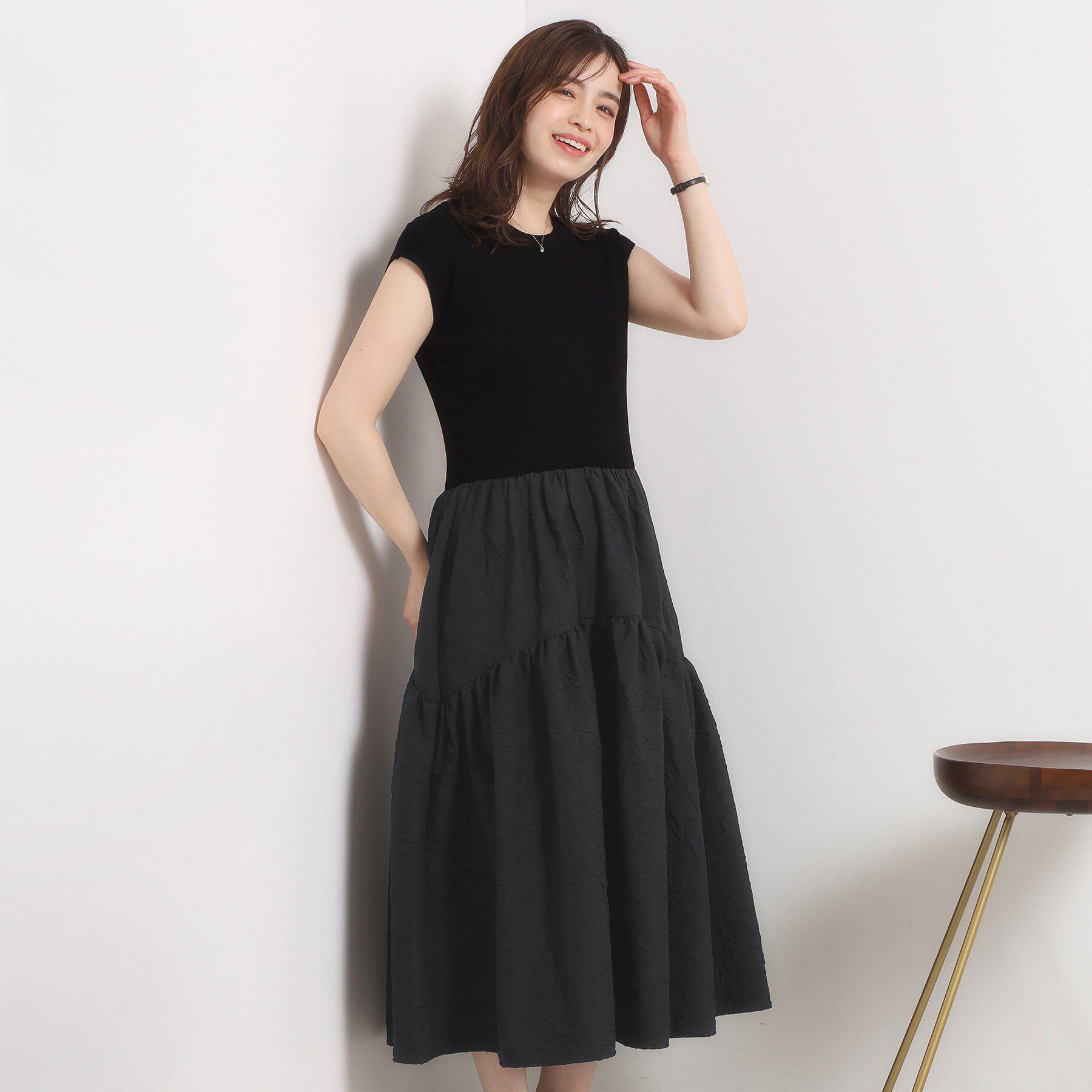 【イッツデモ/ITS'DEMO】 【手洗い可】ドッキングワンピース