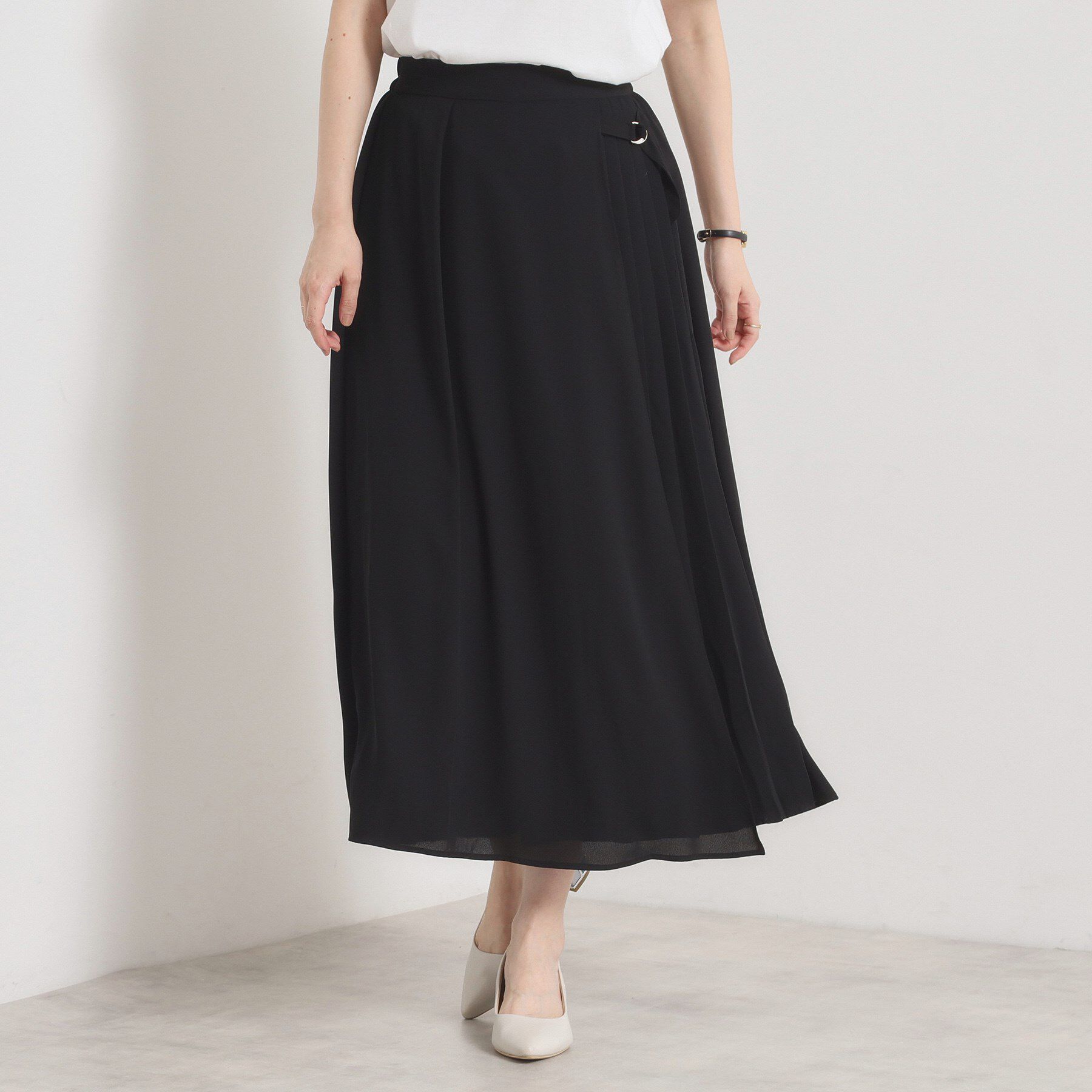 【イッツデモ/ITS'DEMO】 【手洗い可／ウエストゴム】サイドプリーツパンツ