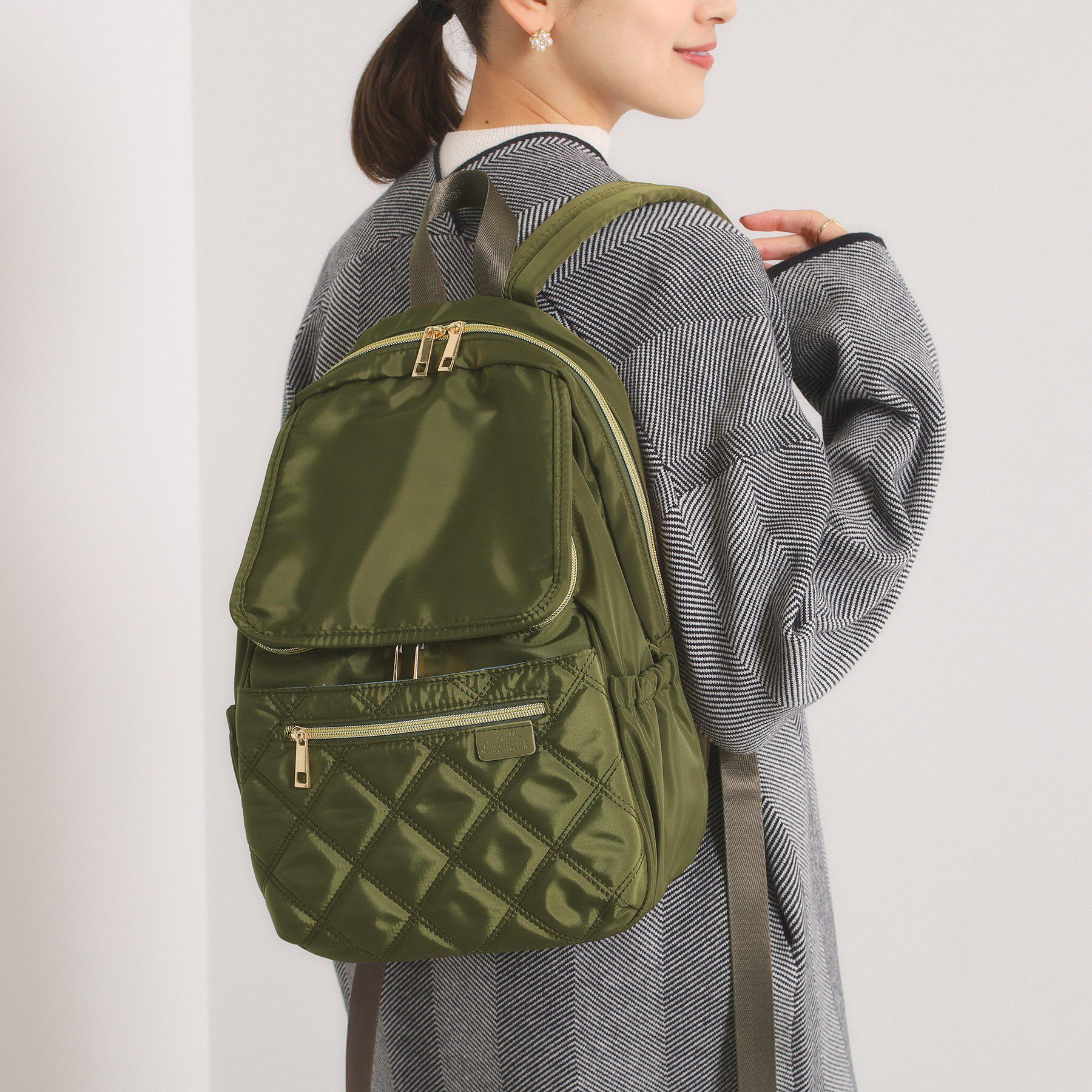 【イッツデモ/ITS'DEMO】 【10ポケット／A4】収納アドバイザーキルトリュック