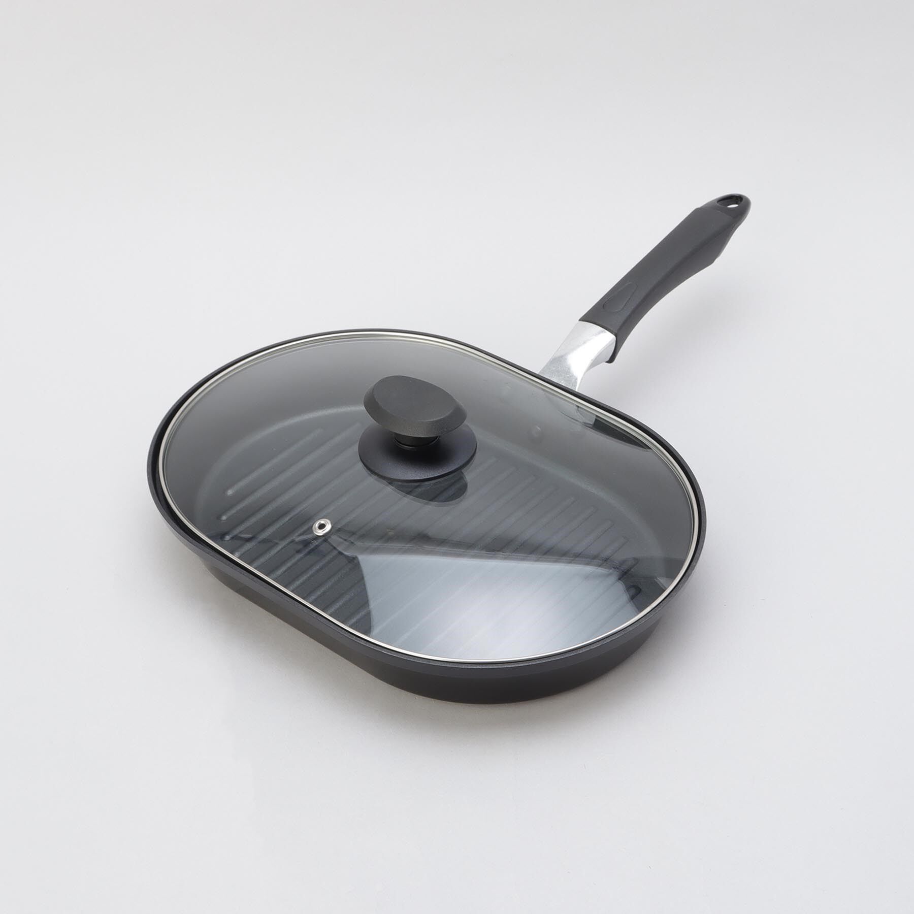 【トゥーワントゥーキッチンストア/212 KITCHEN STORE】 グリルファン ふっ素加工IH対応ガラス蓋付ワイドパン