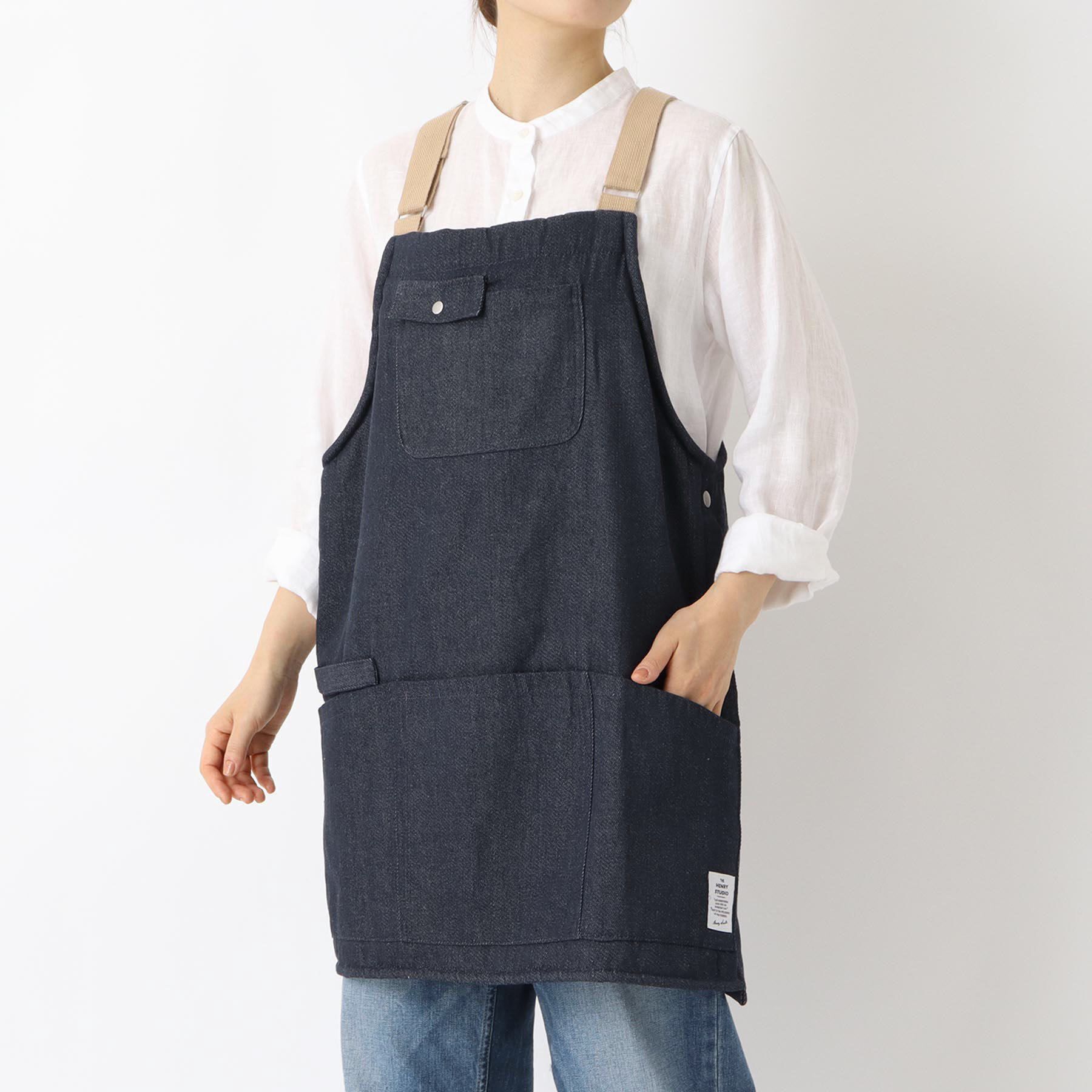 【トゥーワントゥーキッチンストア/212 KITCHEN STORE】 ヘンリースタジオ 裏ボアビブエプロン NY