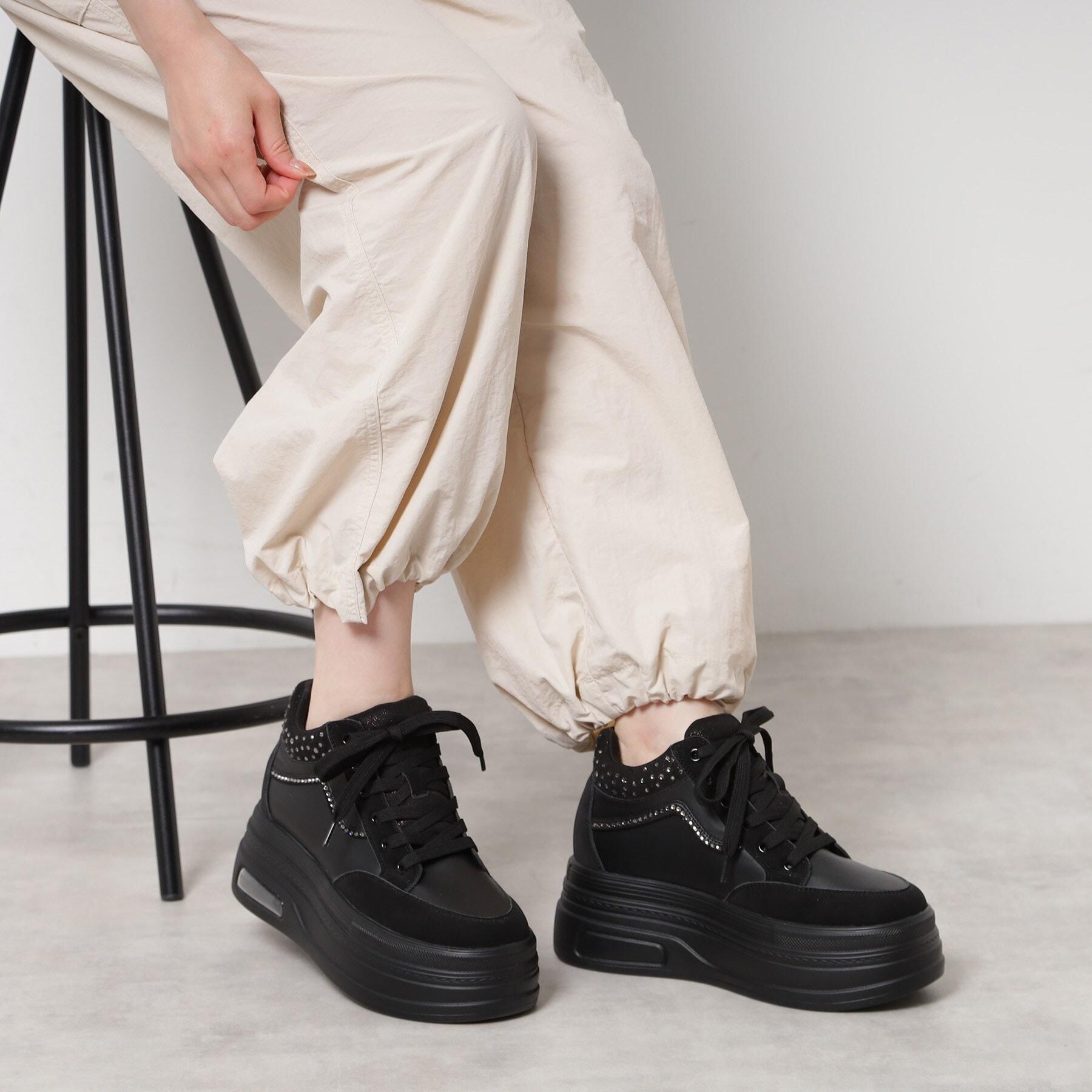 【エスペランサ/ESPERANZA】 きゅんフィットインソールラインストーンスニーカー