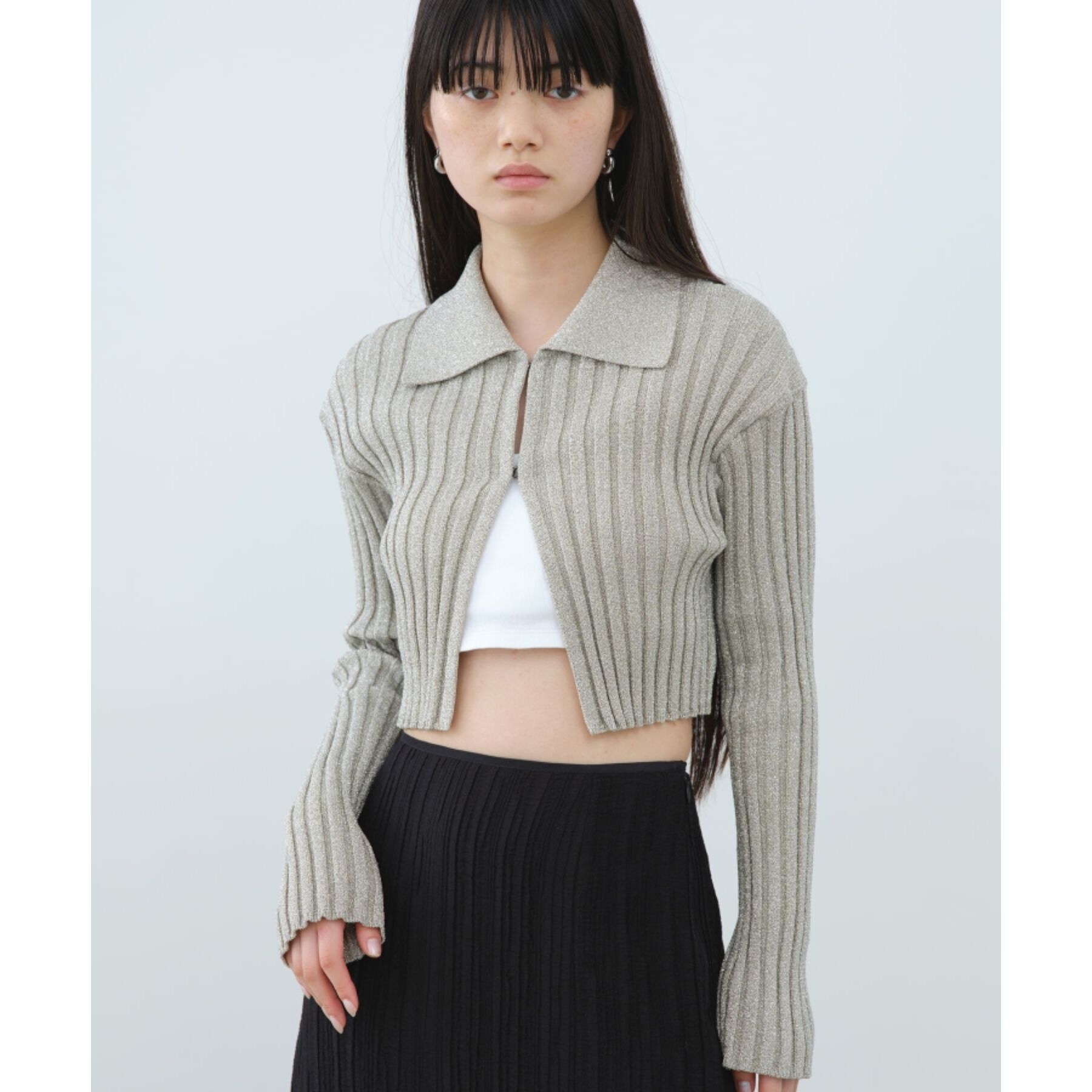 モテ系ファッションメンズ|【コードエー/CODE A】 lame knit cardigan