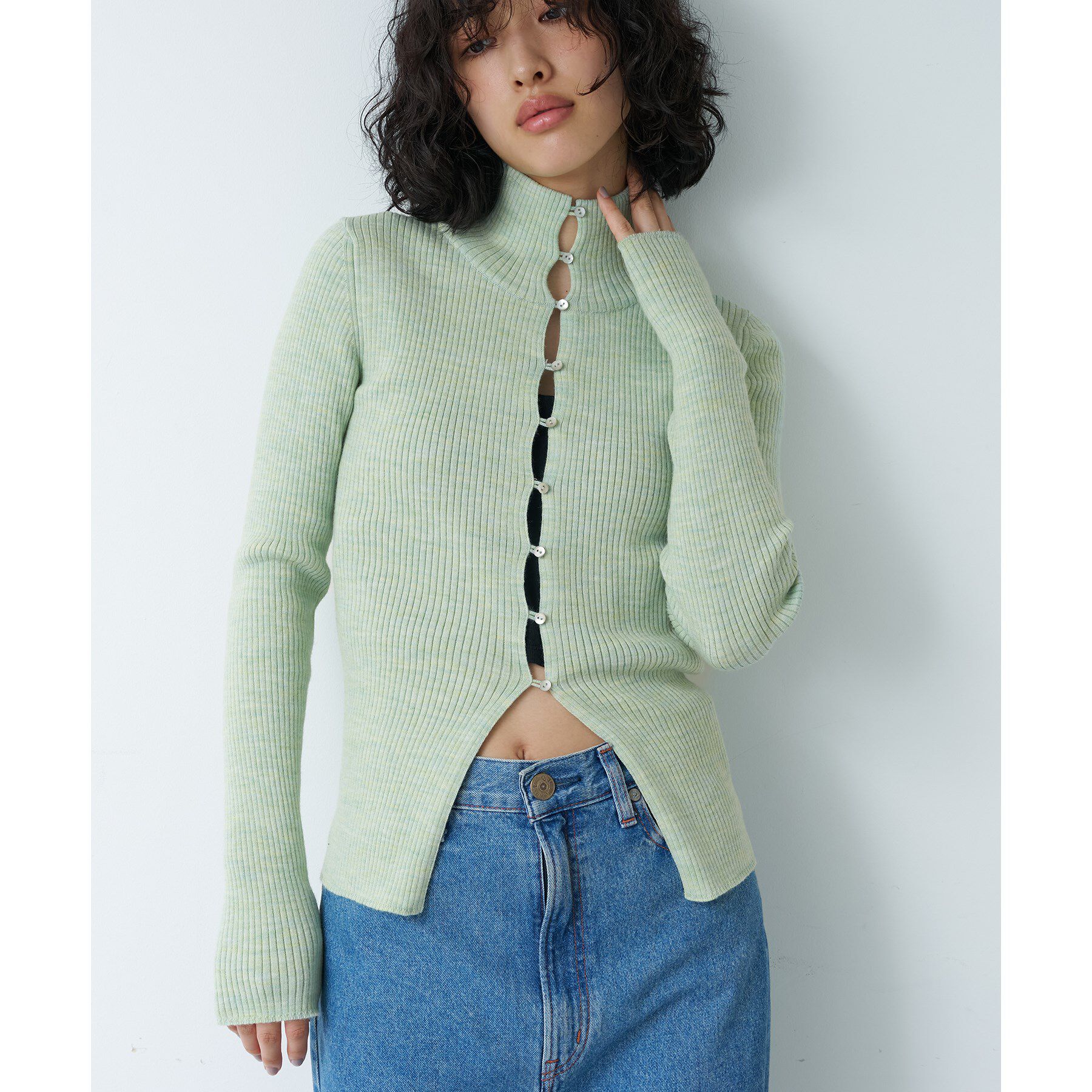人気メンズファッション|【コードエー/CODE A】 melange knit pullover