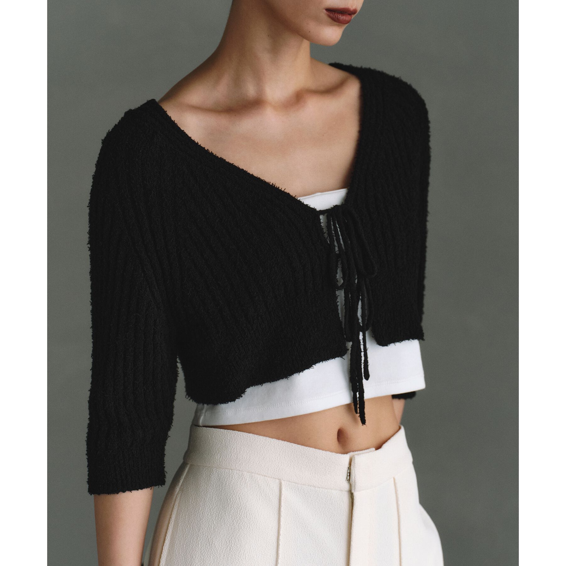 メンズファッションオススメ|【コードエー/CODE A】 carl yarn 2way short cardigan