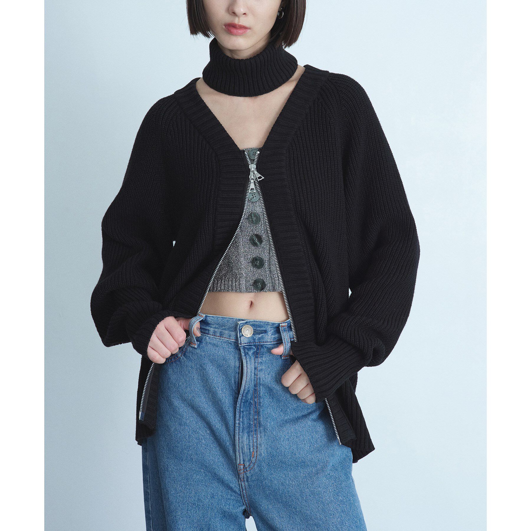 メンズファッションオススメ|【コードエー/CODE A】 2way zip cardigan