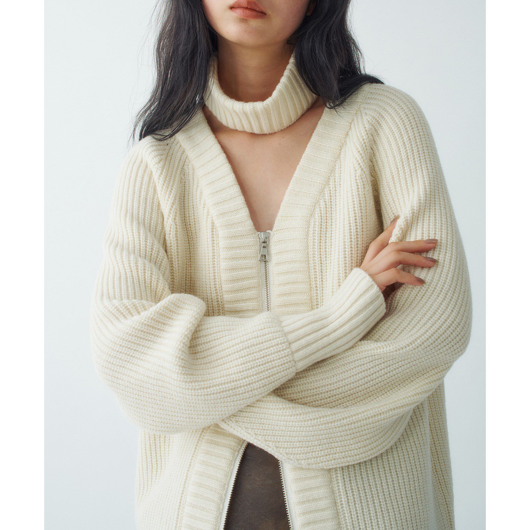 メンズファッションオススメ|【コードエー/CODE A】 dual form zip knit