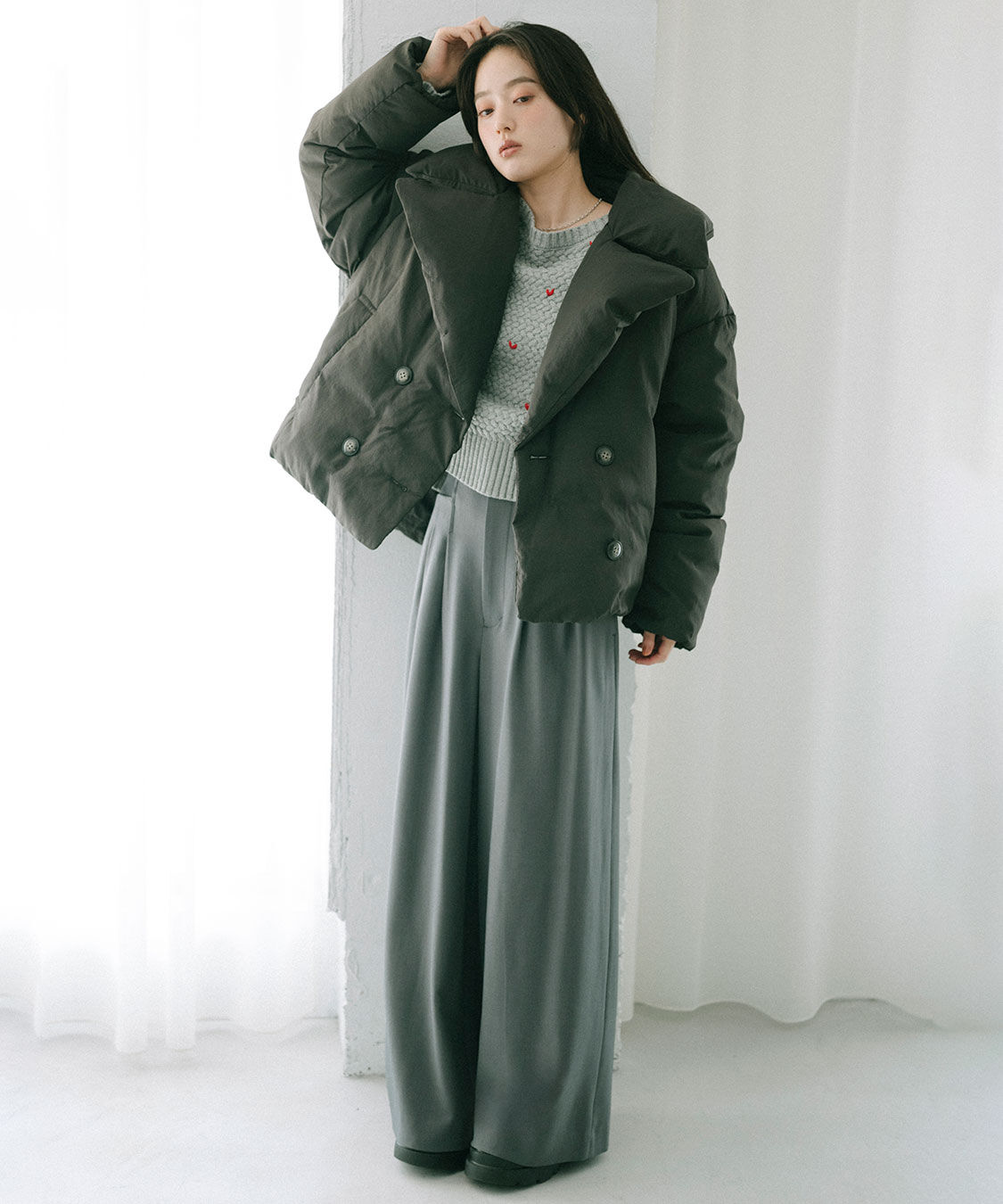 ファッションメンズなら|【ココ ディール/COCO DEAL】 コルセットリブワイドパンツ