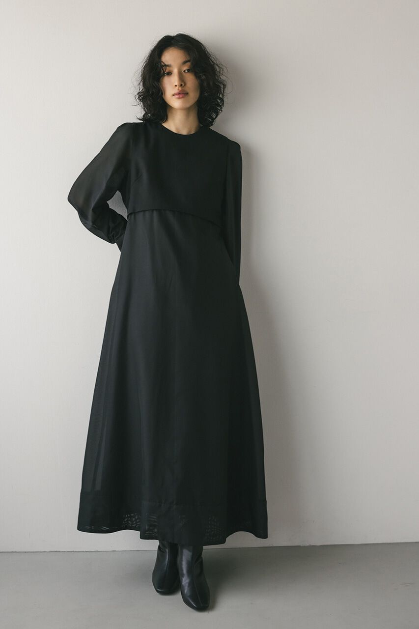 【スタイルミキサー/STYLEMIXER】 コンビネーションフレアワンピース