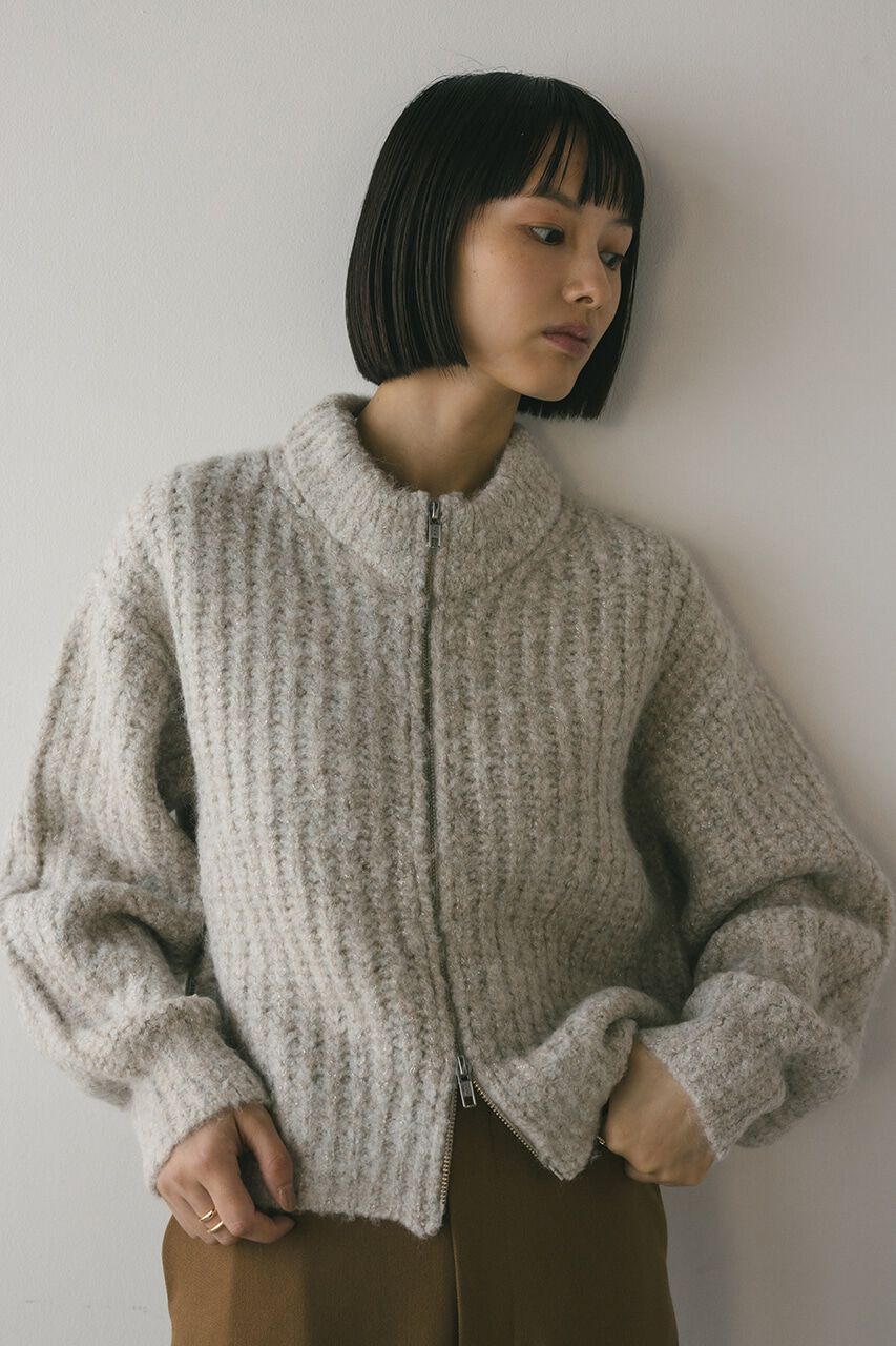 モテ系メンズファッション|【スタイルミキサー/STYLEMIXER】 ダブルジップラメニットカーデ