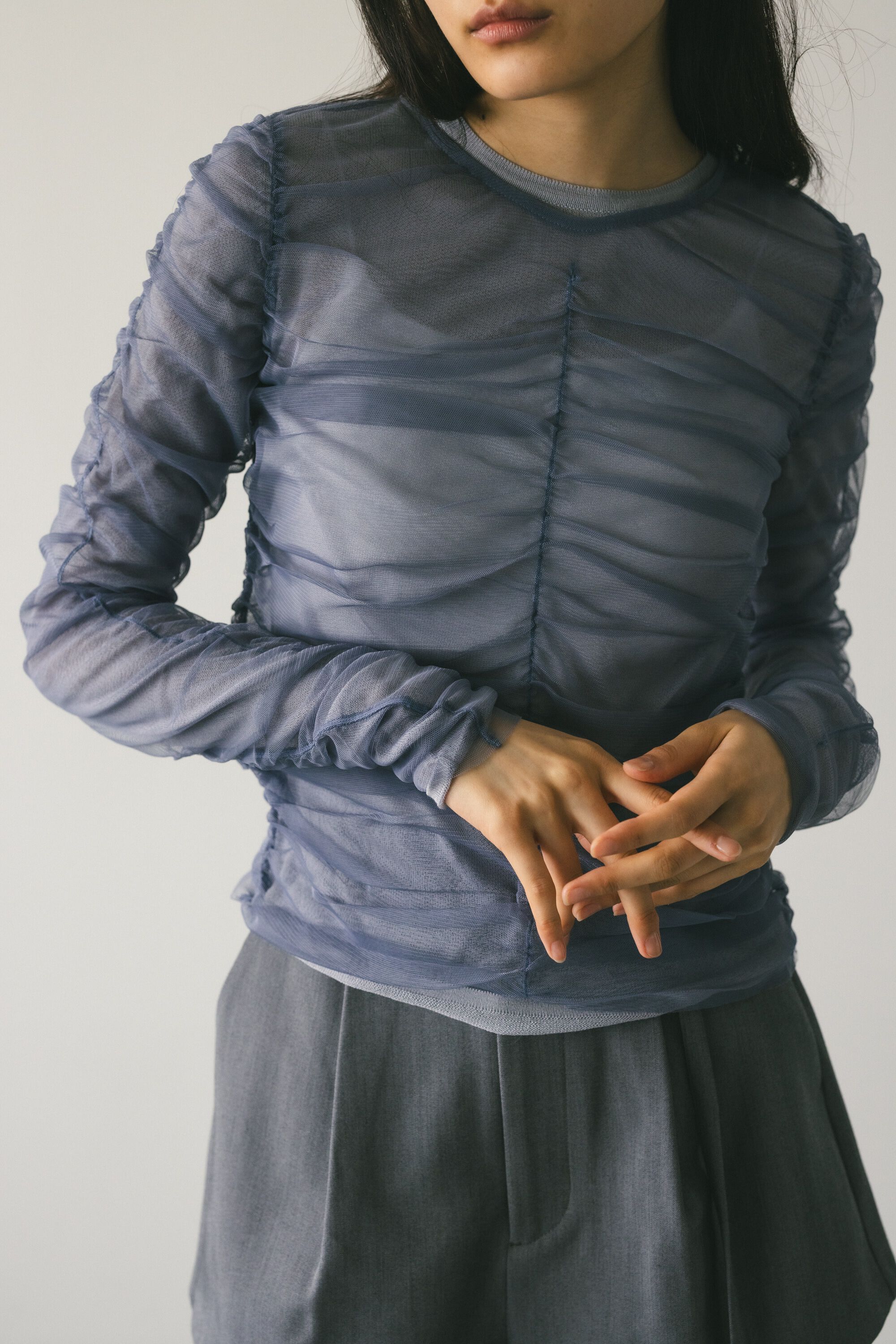 【スタイルミキサー/STYLEMIXER】 2ピースチュールレイヤードトップ