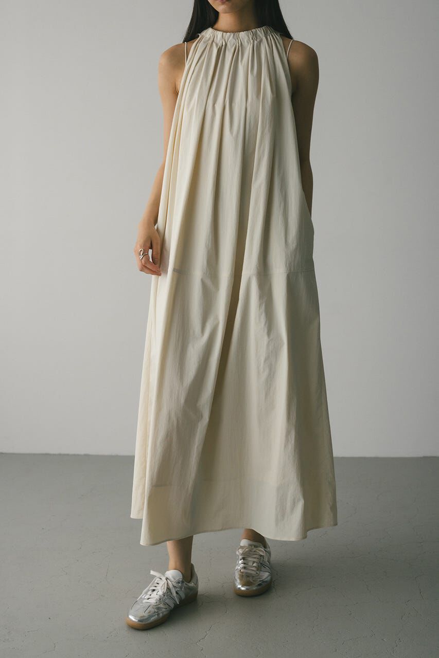 【スタイルミキサー/STYLEMIXER】 撥水ネックギャザーワンピース