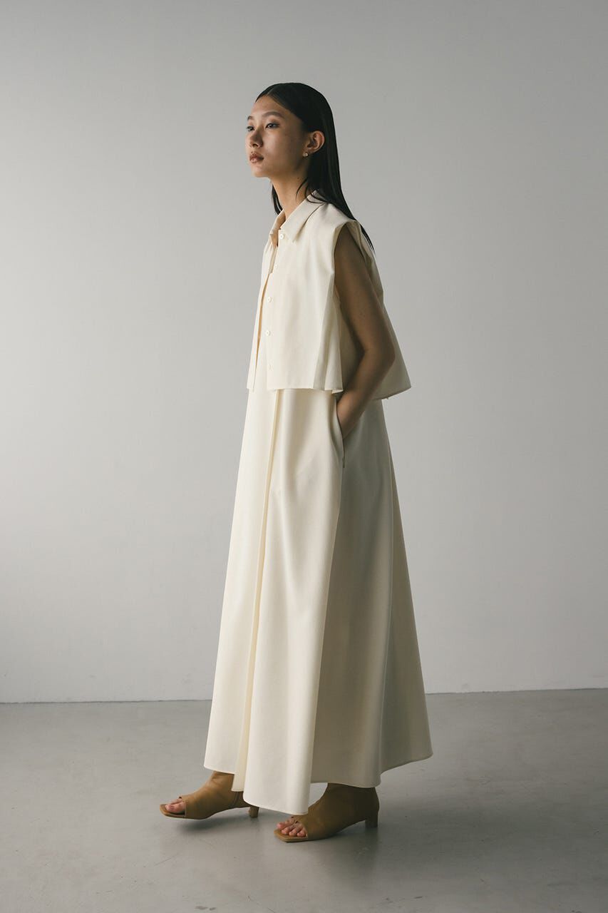 【スタイルミキサー/STYLEMIXER】 2ピースシャツレイヤードワンピース
