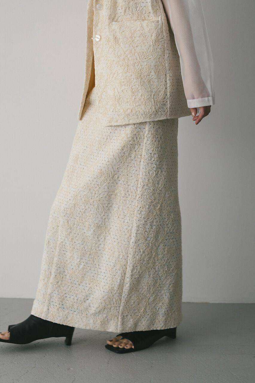 【スタイルミキサー/STYLEMIXER】 エンブロイダリーレーススカート