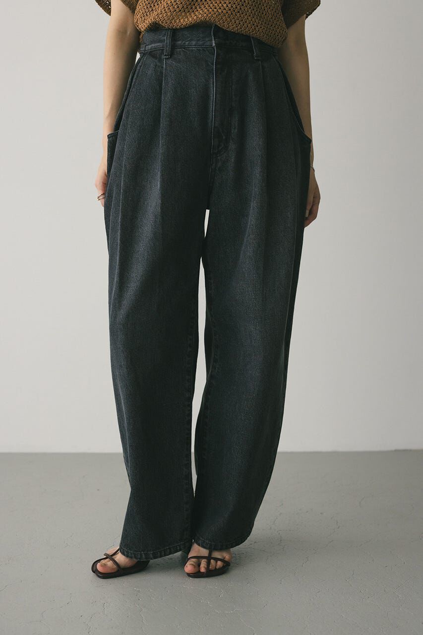 メンズファッションの一押し|【スタイルミキサー/STYLEMIXER】 タックワイドルーズデニム