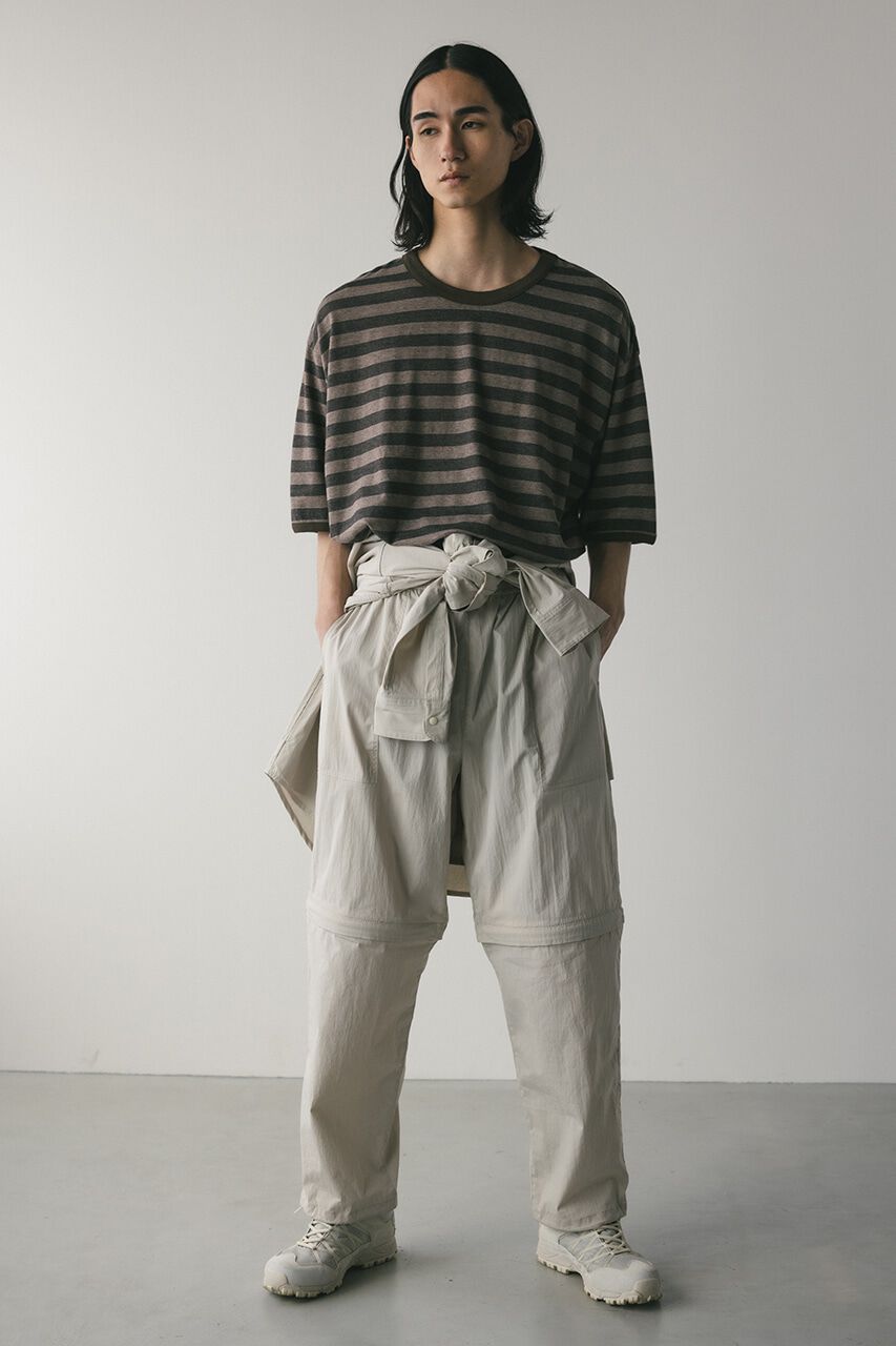 人気ファッションメンズ|【スタイルミキサー/STYLEMIXER】 ガーメントダイボーダーT