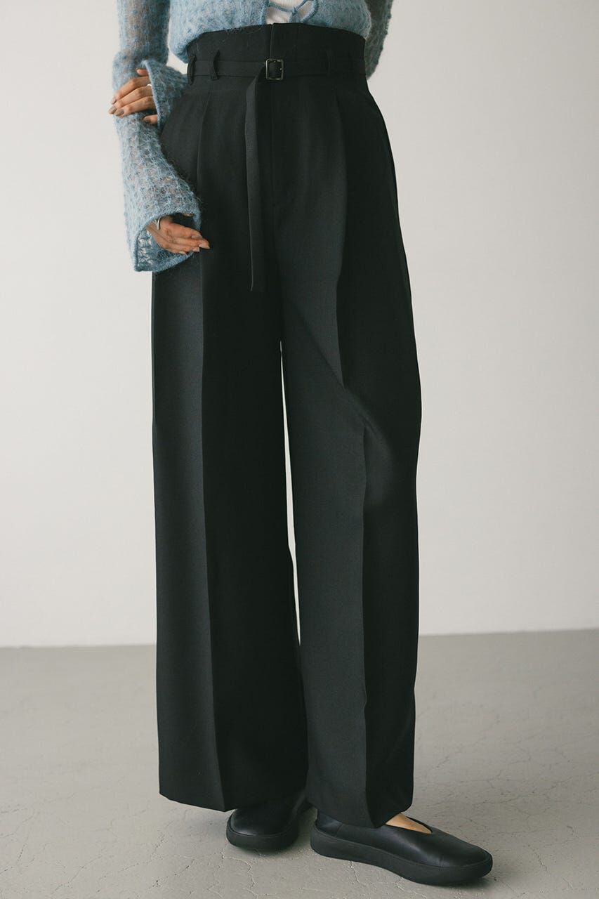 【スタイルミキサー/STYLEMIXER】 ハイウエストワイドベルトパンツ