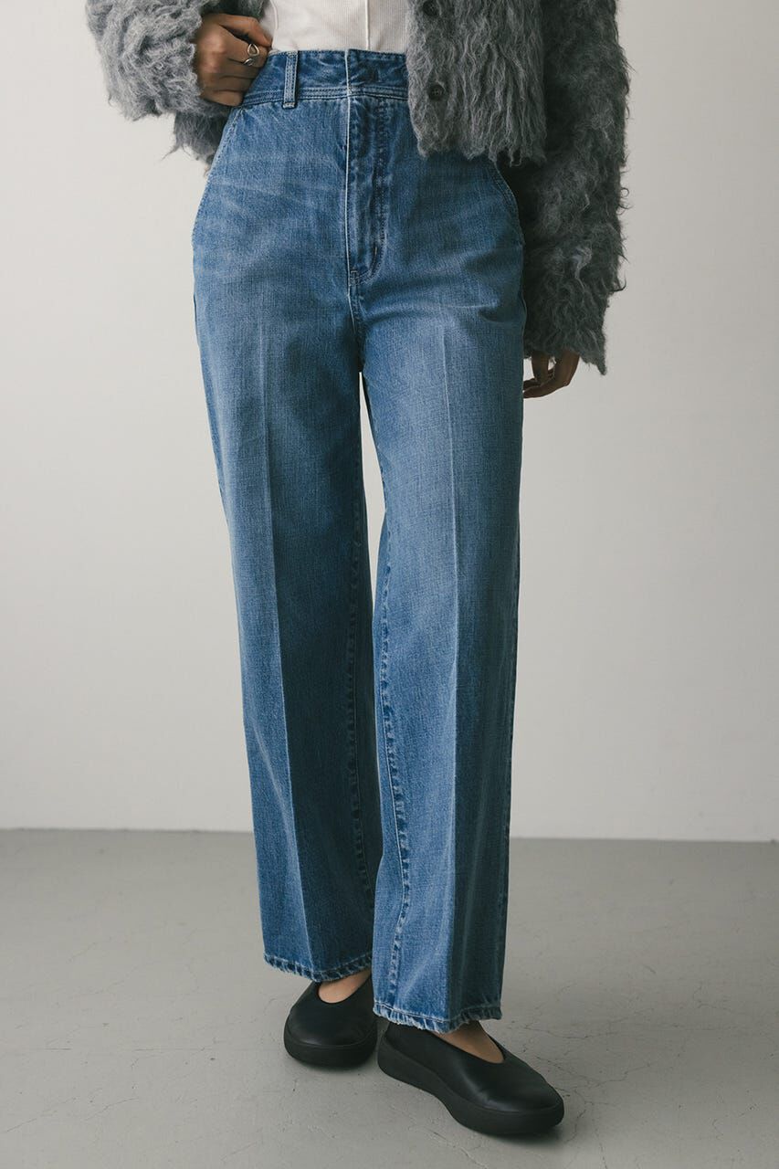 ファッションメンズなら|【スタイルミキサー/STYLEMIXER】 センタープレスストレートデニム