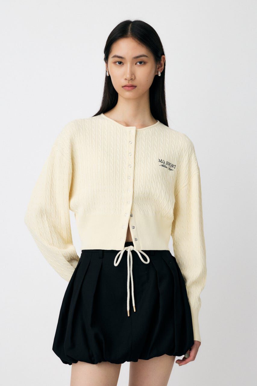 【マウジー/MOUSSY】 LOGO CABLE カーディガン