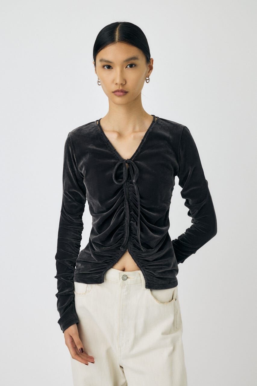 人気ファッションメンズ|【マウジー/MOUSSY】 SHEER VELOUR カーディガン