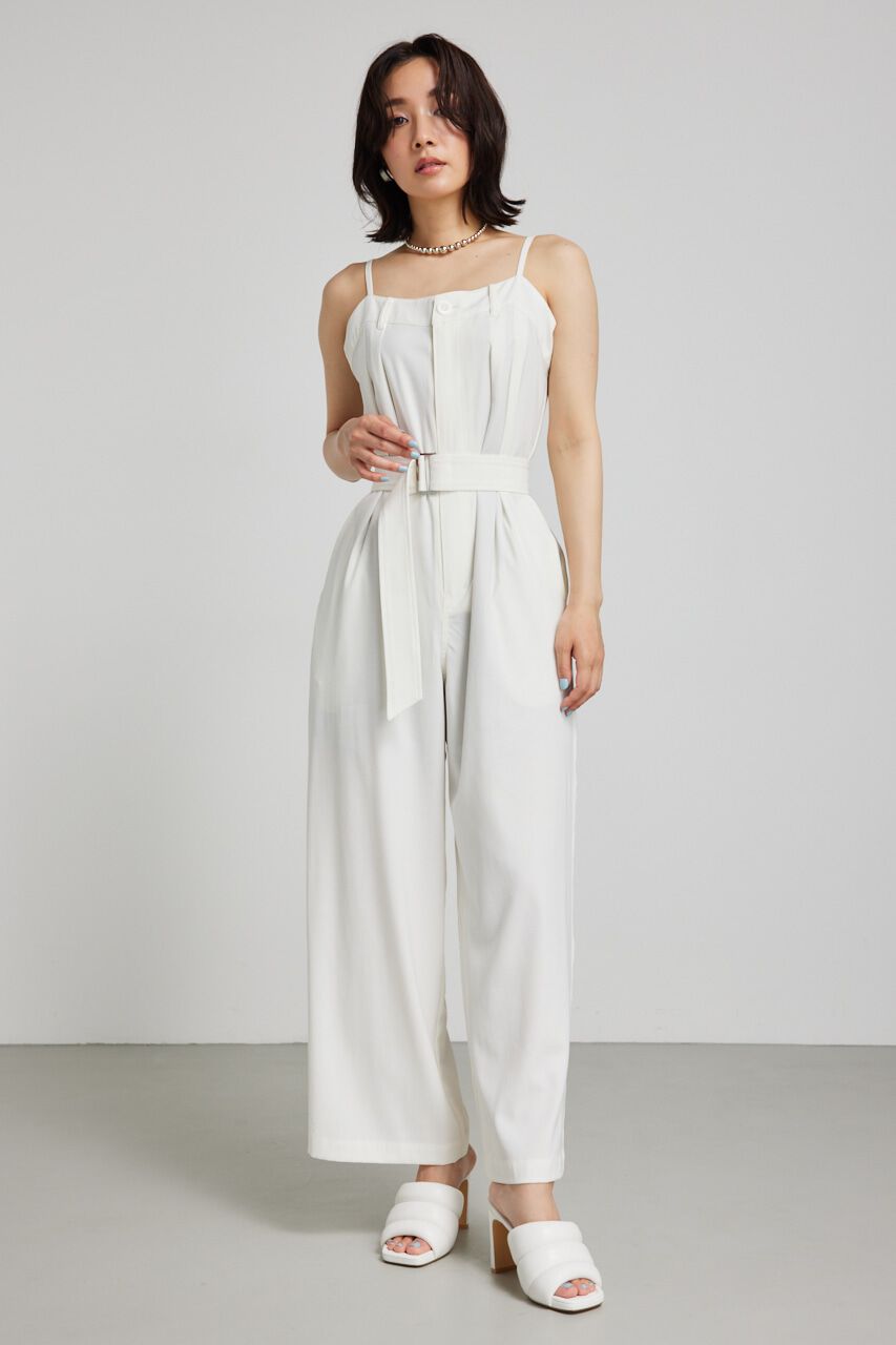 【リエンダ/rienda】 タックベアストレートロンパース