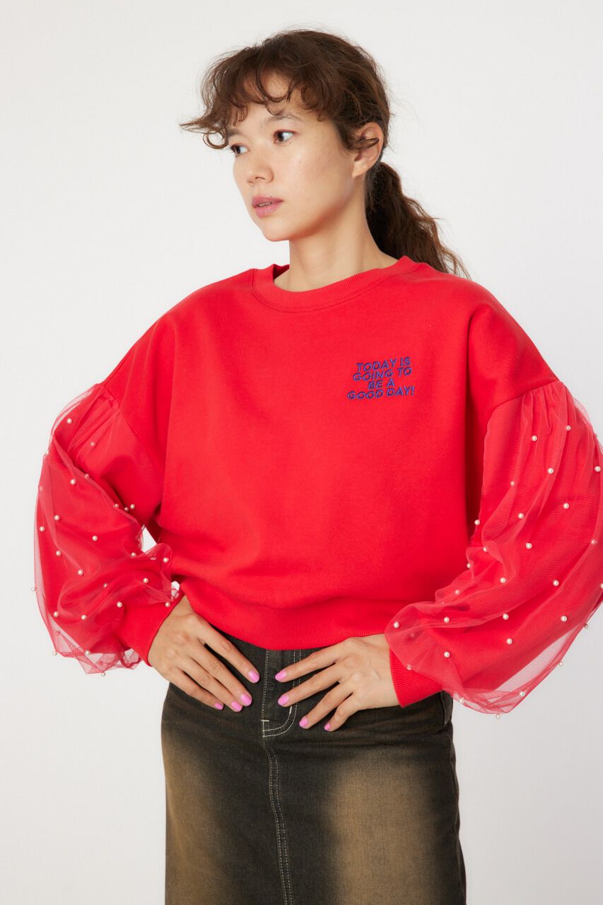 人気メンズファッション|【ロデオクラウンズ/RODEO CROWNS】 デコレーションスリーブスウェット