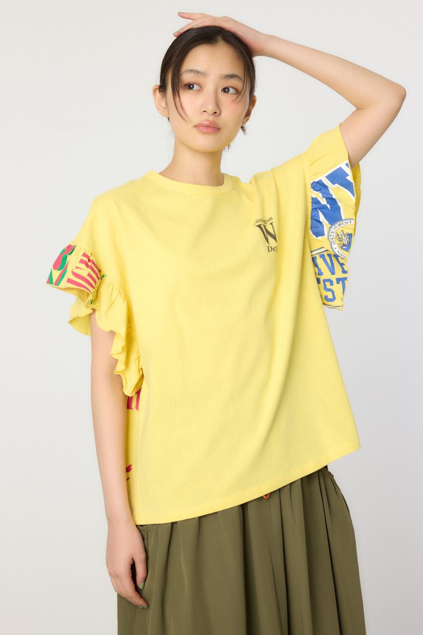 ファッションメンズのイチオシ|【ロデオクラウンズ/RODEO CROWNS】 カスタムリメイクフリルアームトップス