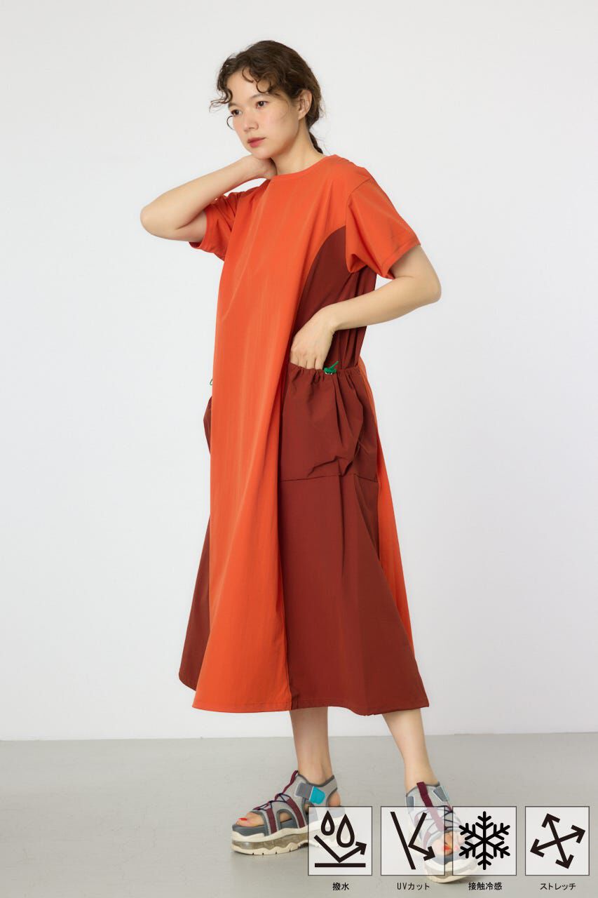 【ロデオクラウンズ/RODEO CROWNS】 W/Rドッキングバルーンワンピース