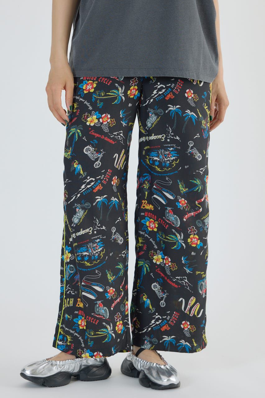 【ロデオクラウンズ/RODEO CROWNS】 アロハサイドラインパンツ