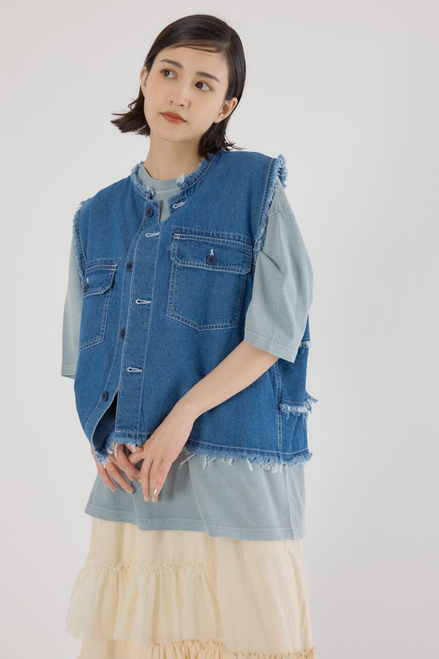 モテ系メンズファッション|【ロデオクラウンズ/RODEO CROWNS】 バックフリルベスト