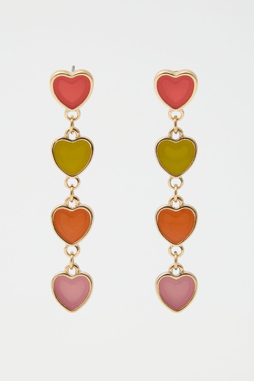 【ロデオクラウンズ/RODEO CROWNS】 カラフルハート4連ピアス