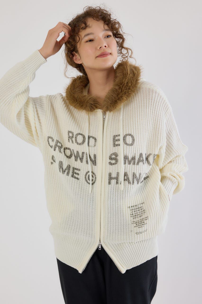 メンズファッションの一押し|【ロデオクラウンズ/RODEO CROWNS】 FADE LOGOニットジップフーディー