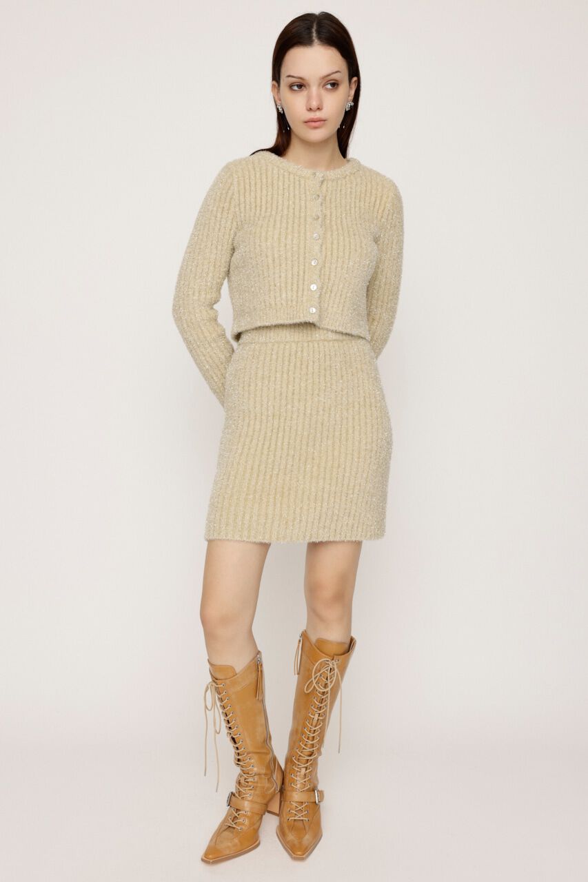 【スライ/SLY】 GLITTER KNIT ショートスカート