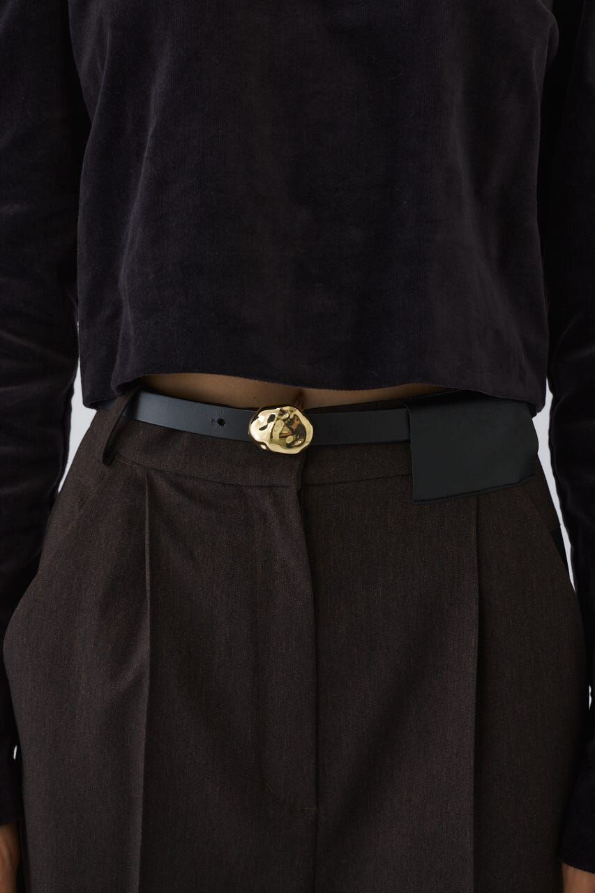 【リムアーク/RIM.ARK】 Stone motif leather belt