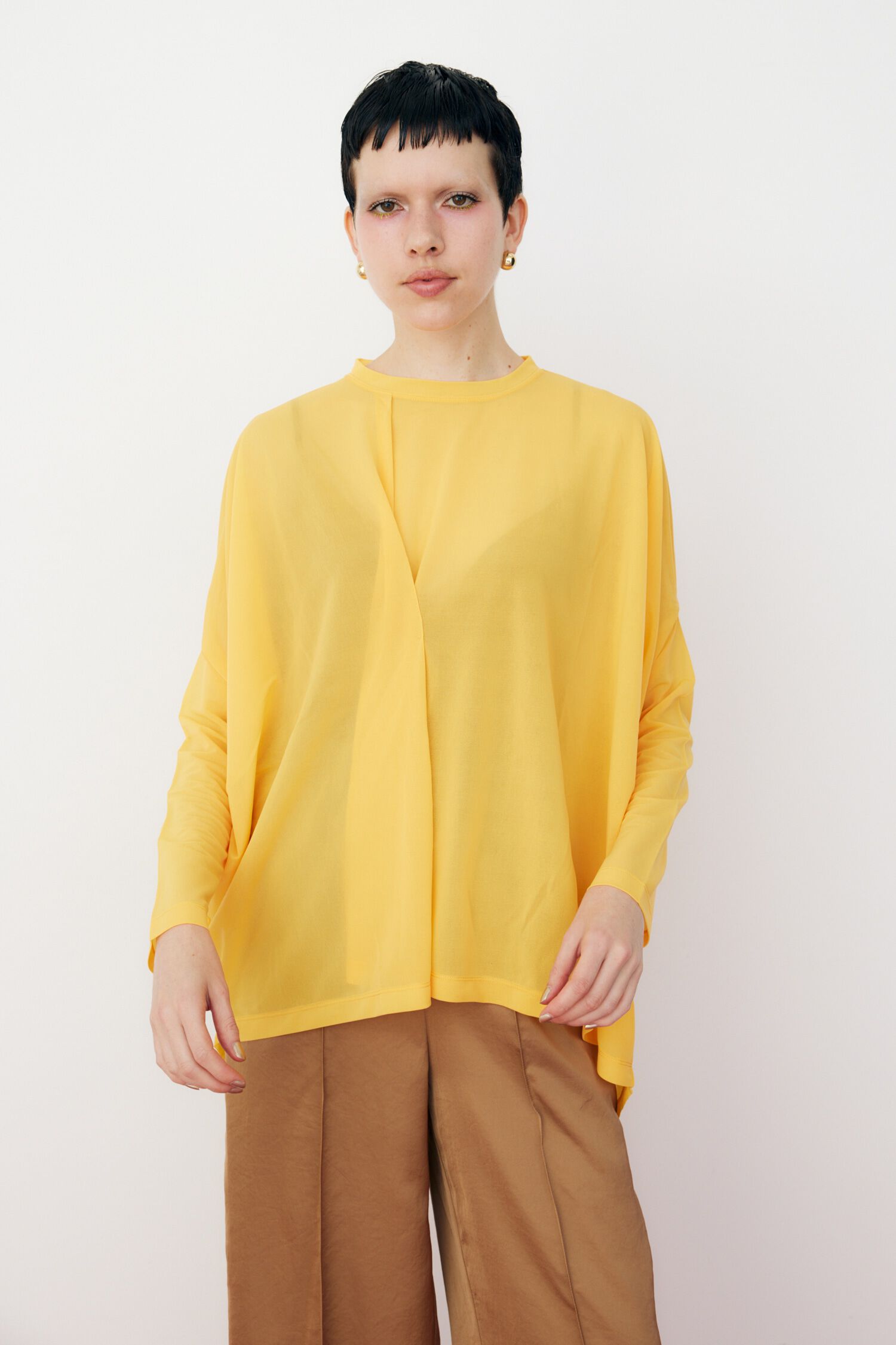 モテ系ファッションメンズ|【ヘリンドットサイ/HeRIN.CYE】 Sheer deformation tops