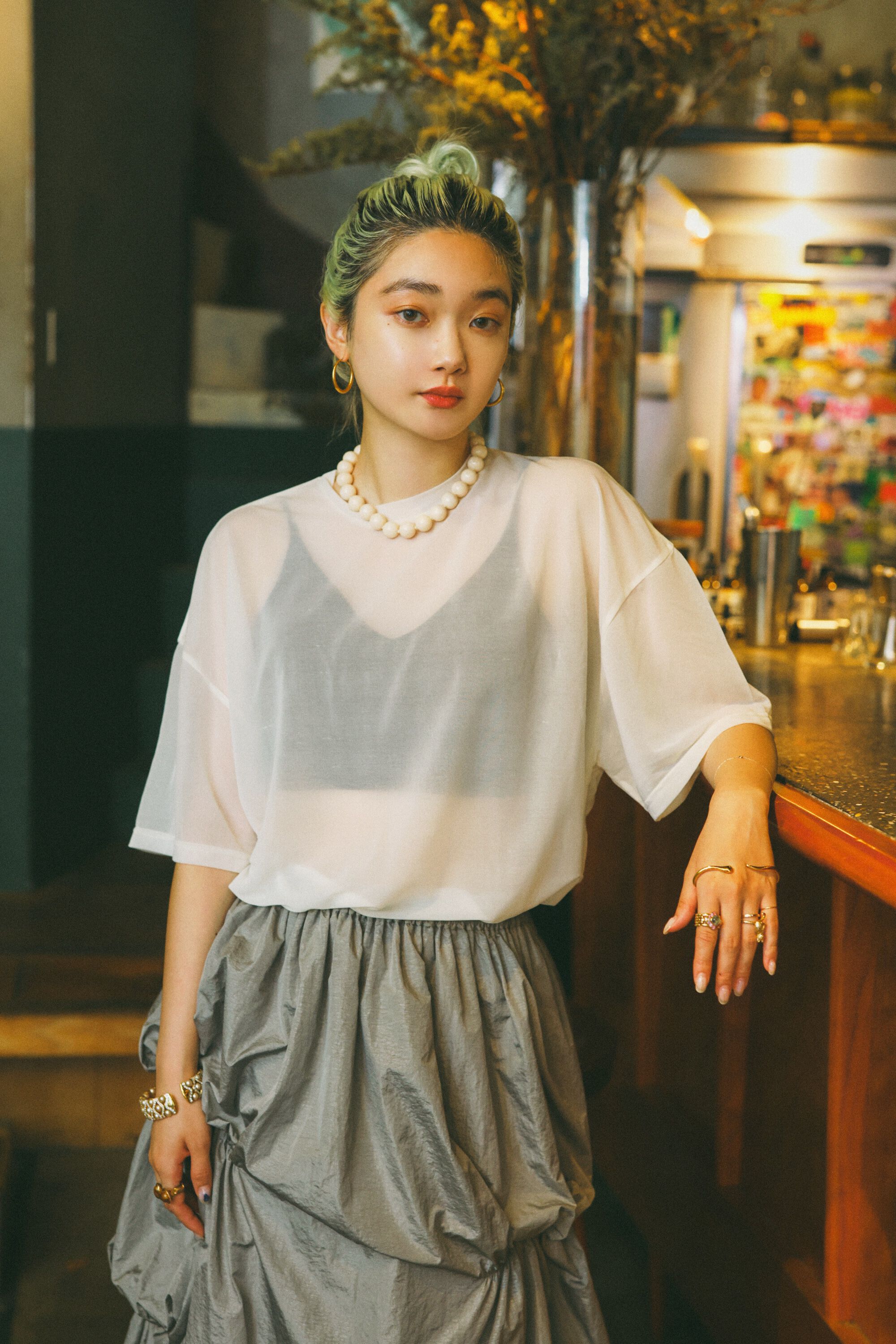 メンズファッションなら|【ヘリンドットサイ/HeRIN.CYE】 mio yanase / Frill sheer tops