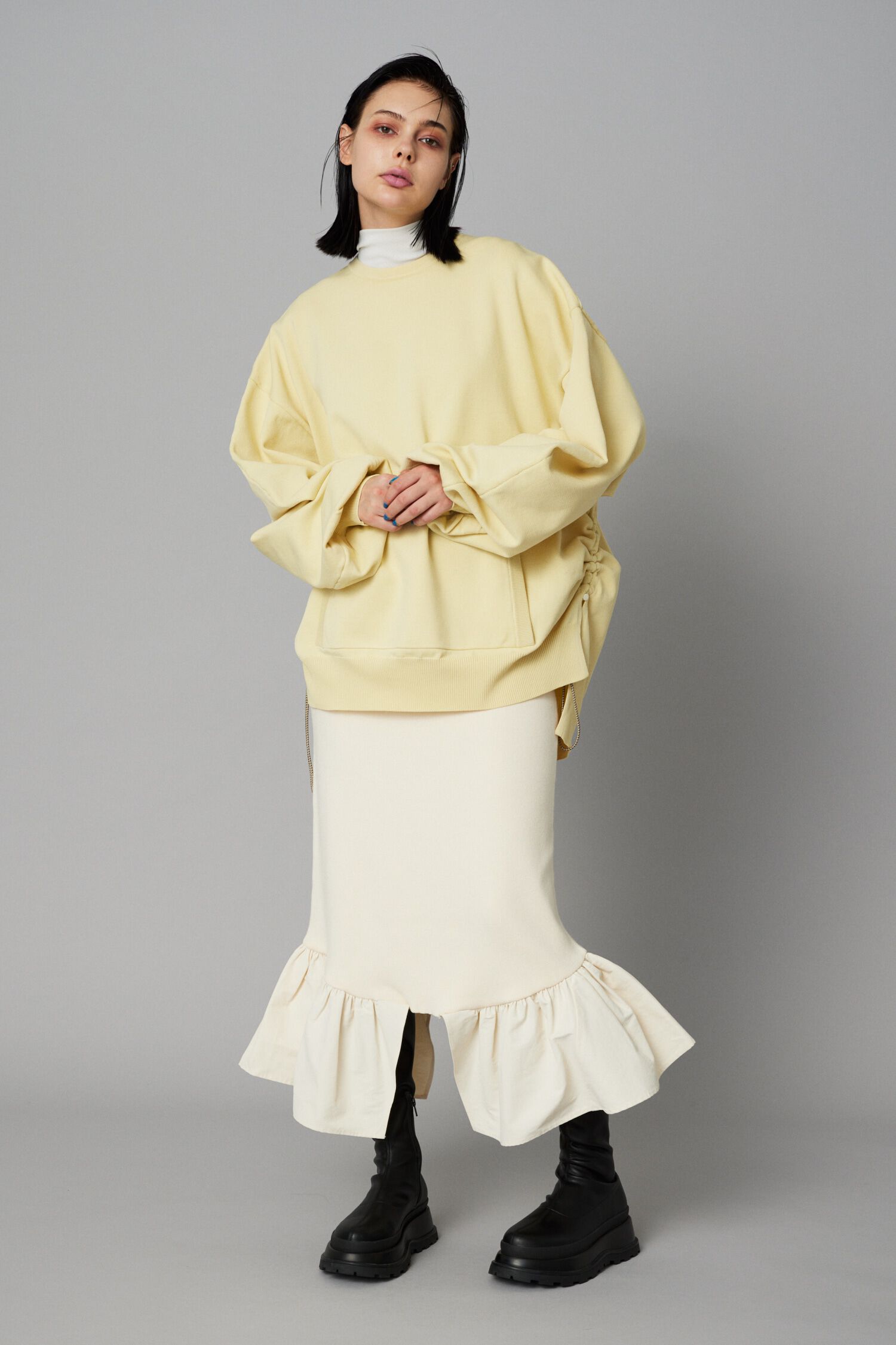 【ヘリンドットサイ/HeRIN.CYE】 Frill hem skirt