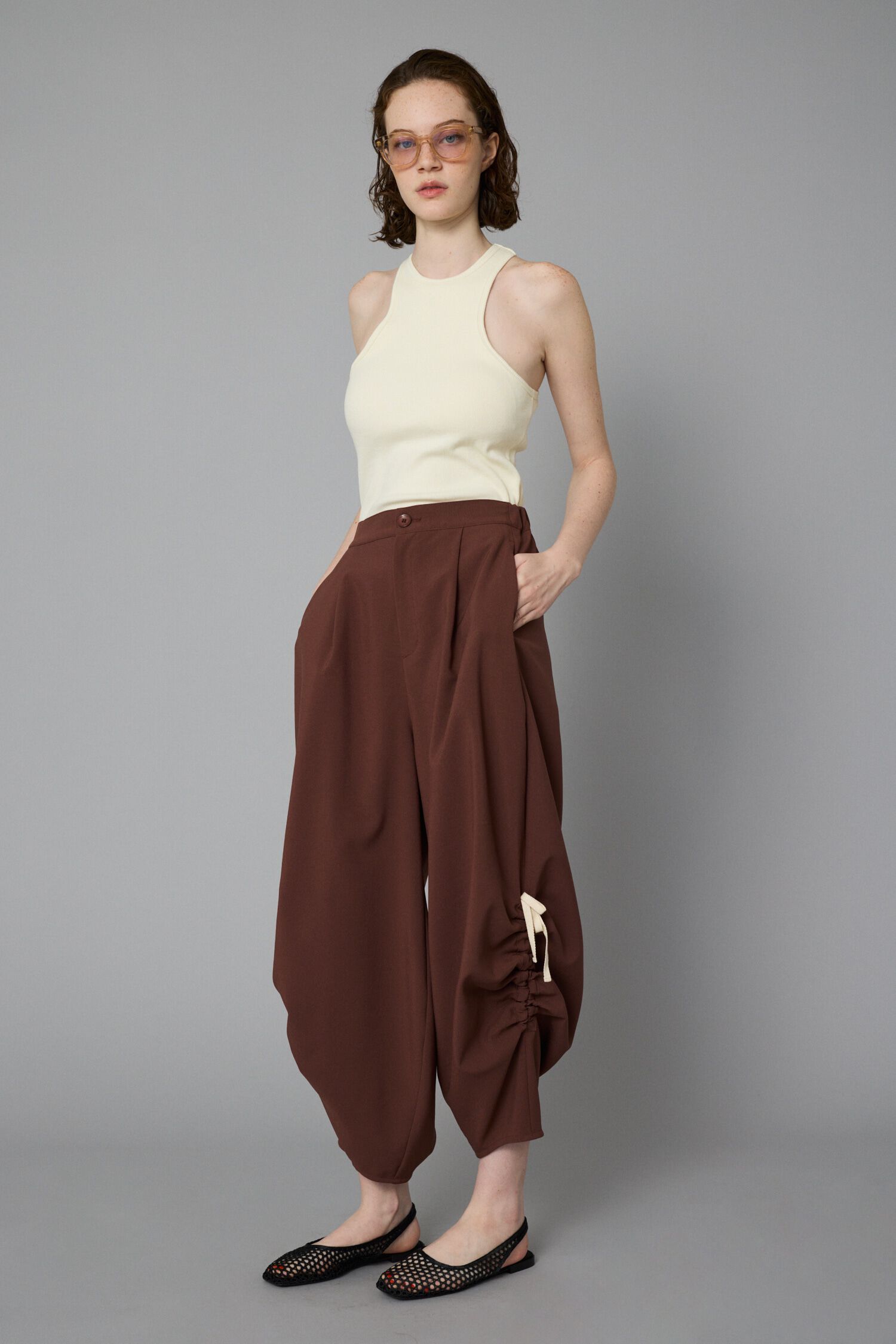 人気ファッションメンズ|【ヘリンドットサイ/HeRIN.CYE】 Side gather pants