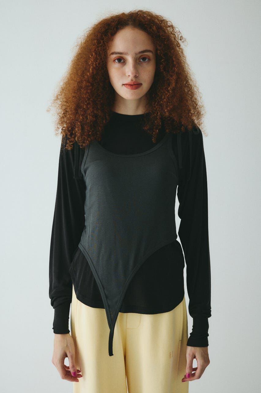 メンズファッションの一押し|【ヘリンドットサイ/HeRIN.CYE】 Sheer layreard cut tops